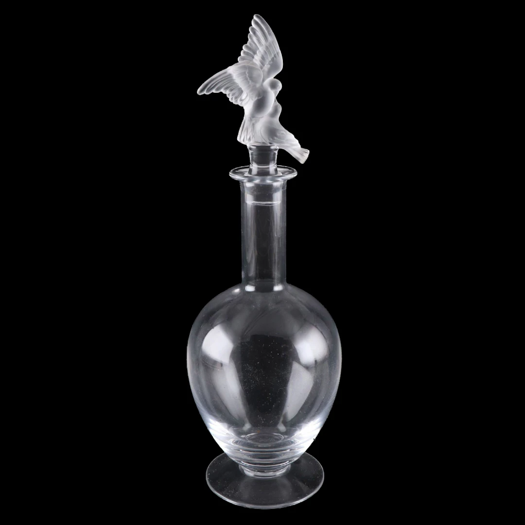 Igor Carl Fabergé for The Franklin Mint "Snow Dove" Crystal Decanter, Vintage