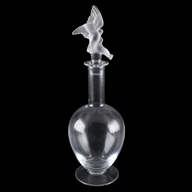 Igor Carl Fabergé for The Franklin Mint "Snow Dove" Crystal Decanter, Vintage