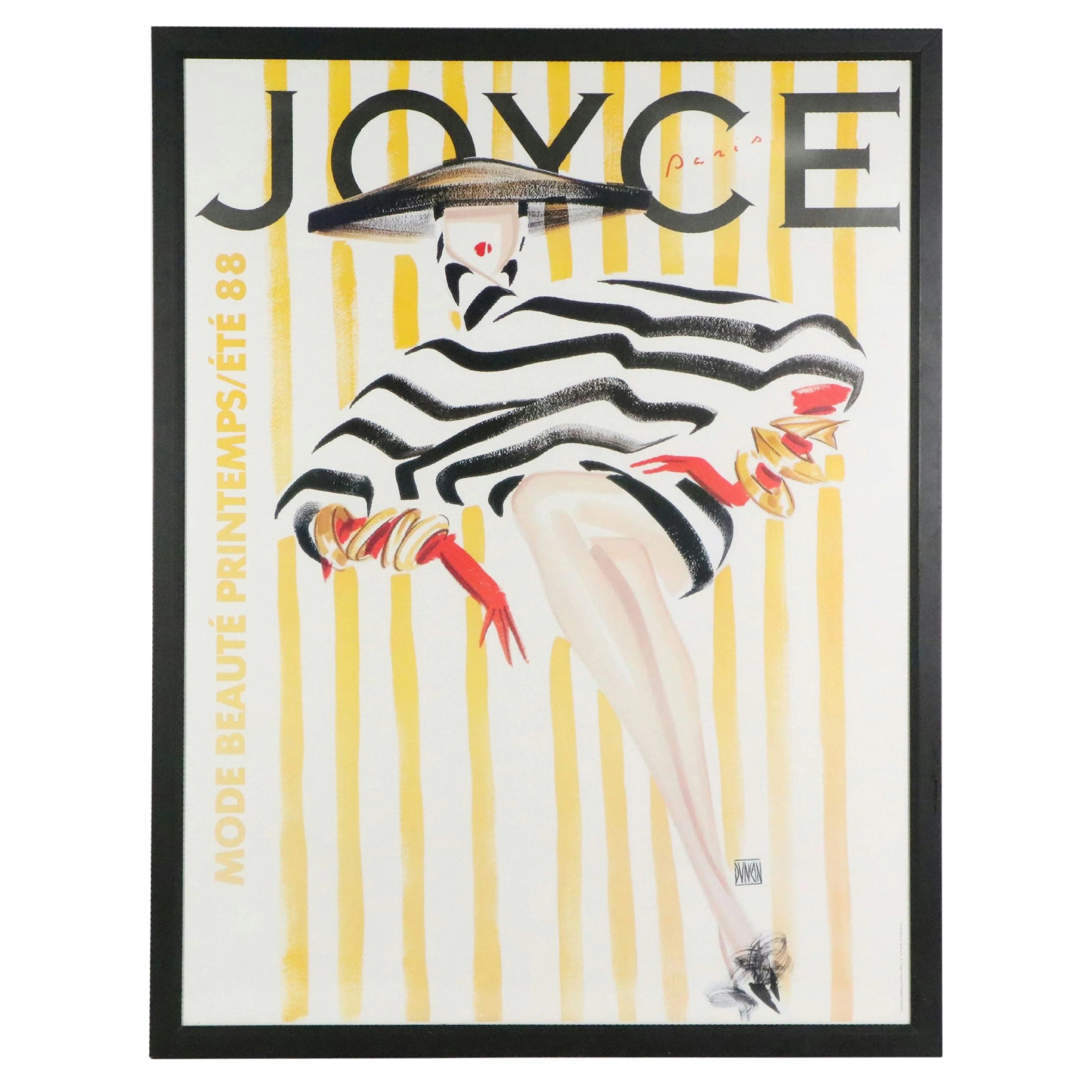 "Joyce Paris" Halftone Poster of Dior Model After Rodger Duncan, 1988