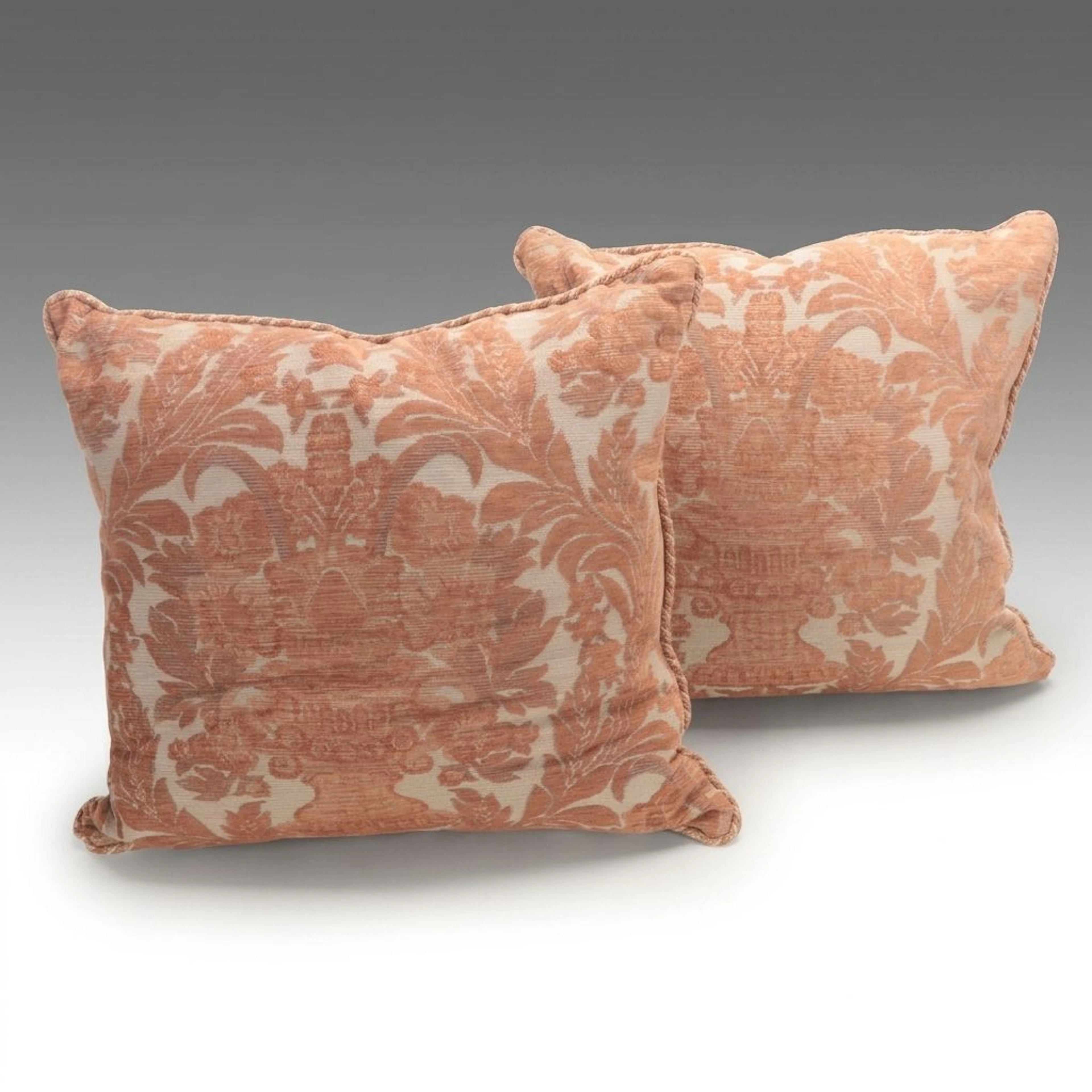 French Country Style Pink Damask Pillows