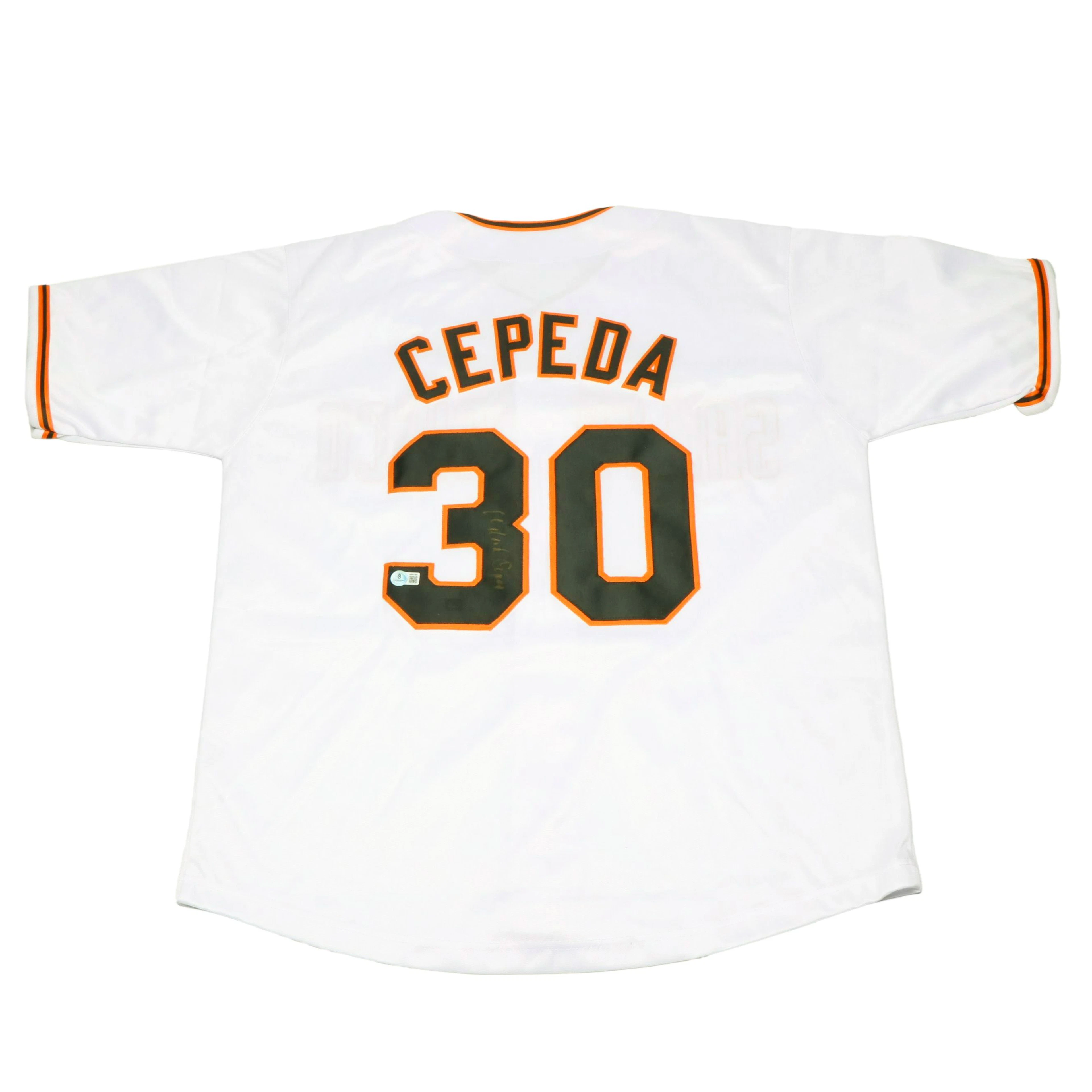 Orlando Cepeda Signed San Francisco Giants Baseball Jersey, Beckett