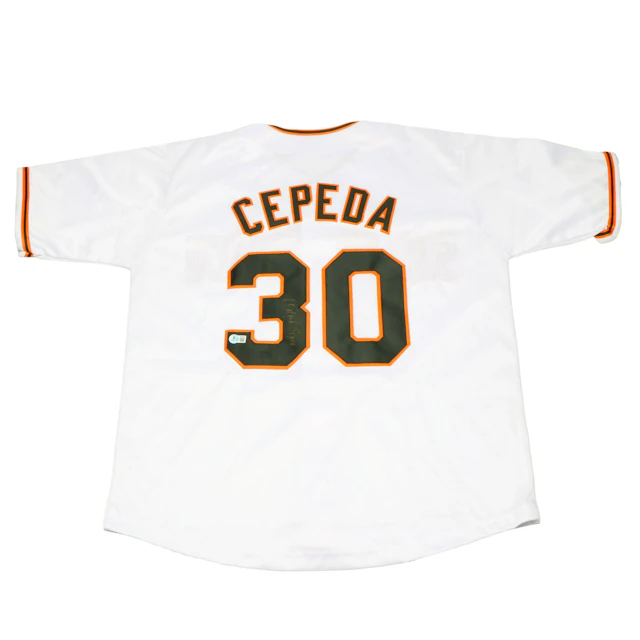 Orlando Cepeda Signed San Francisco Giants Baseball Jersey, Beckett