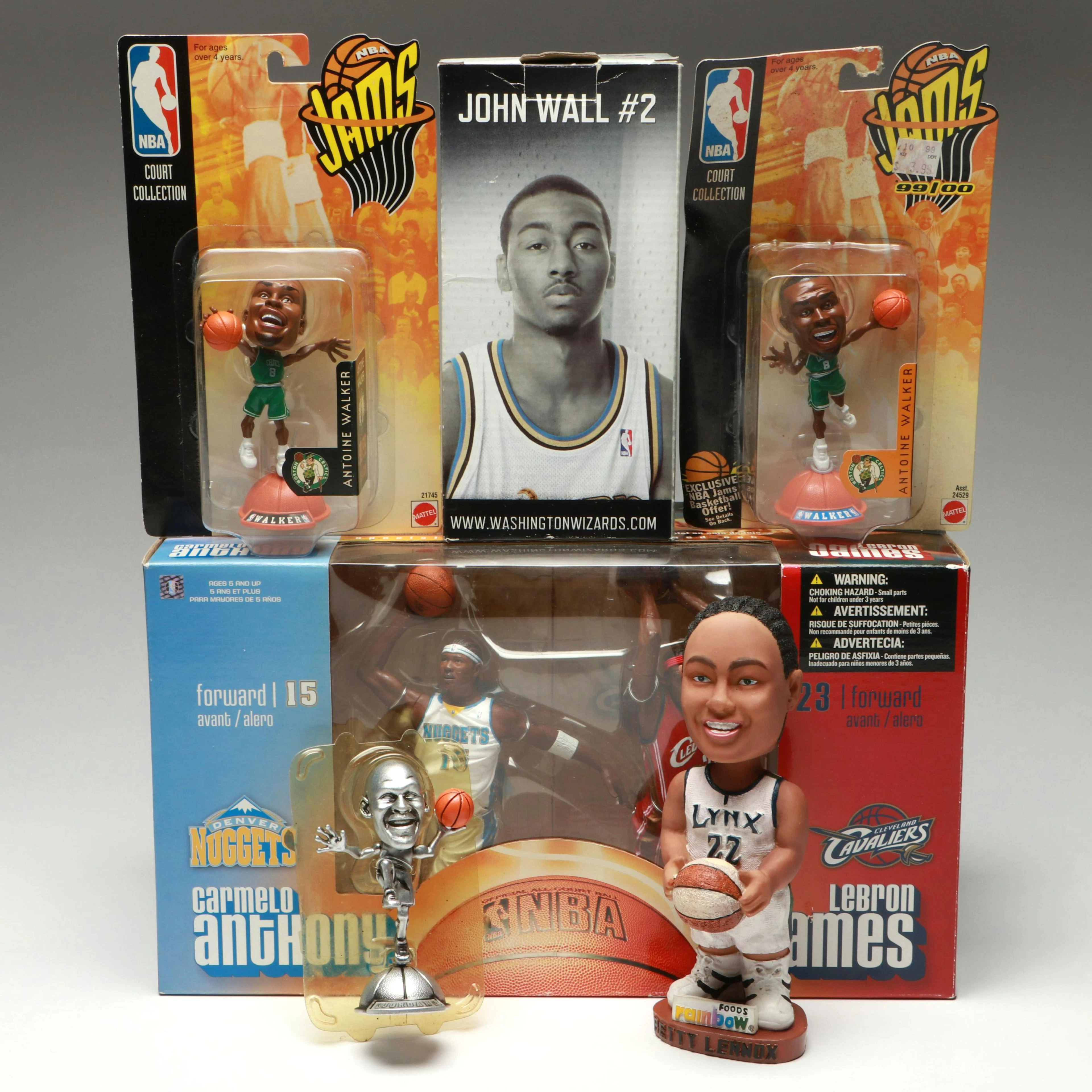 Mattel NBA Jams with Lebron James and Other NBA and WNBA Figurines