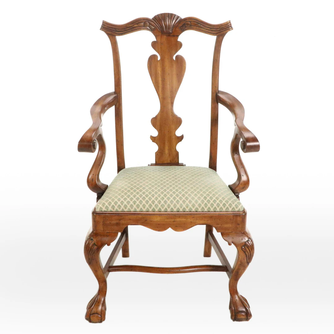 Hekman Chippendale Style Mahogany Armchair, Late 20th Century