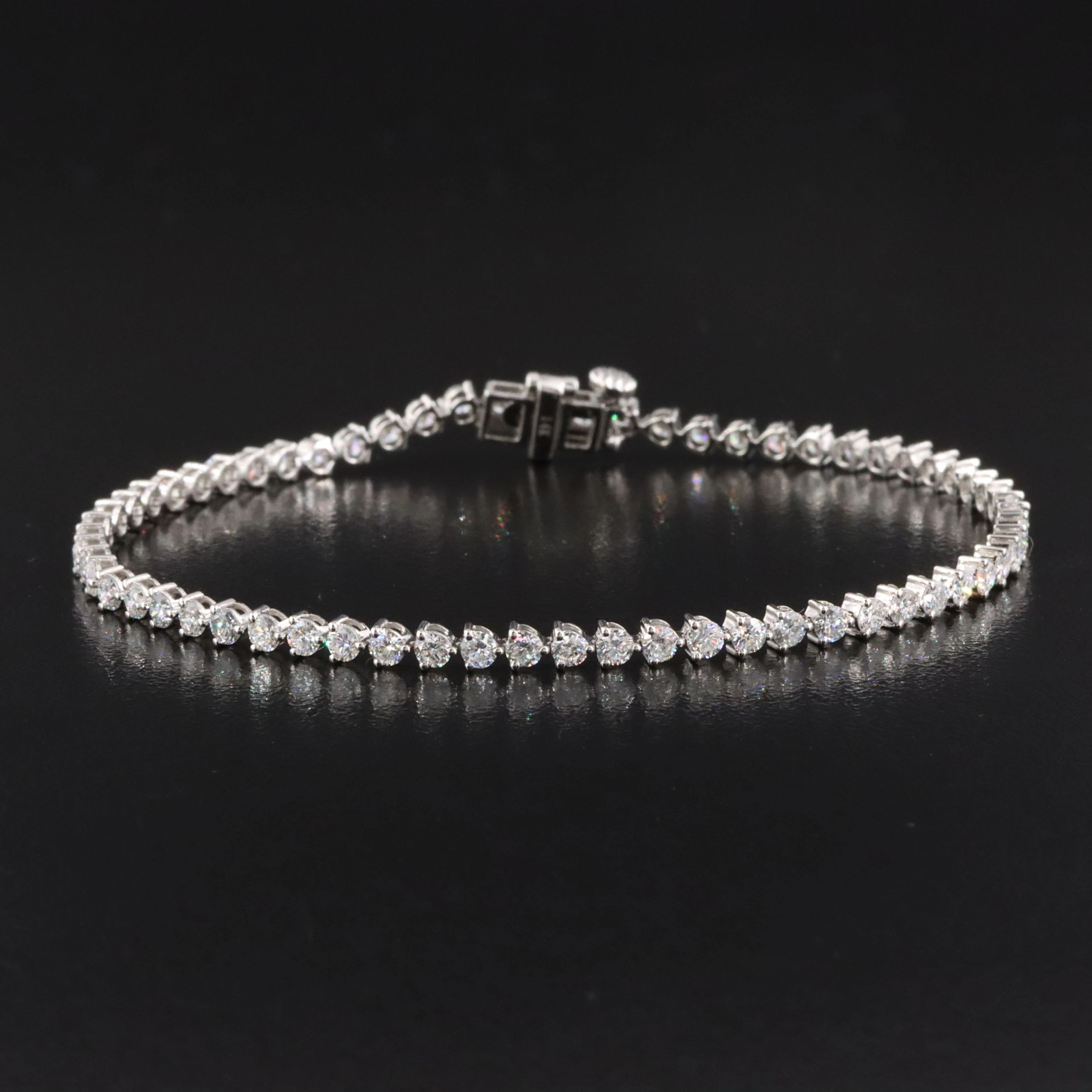 14K 2.96 CTW Lab Grown Diamond Line Bracelet