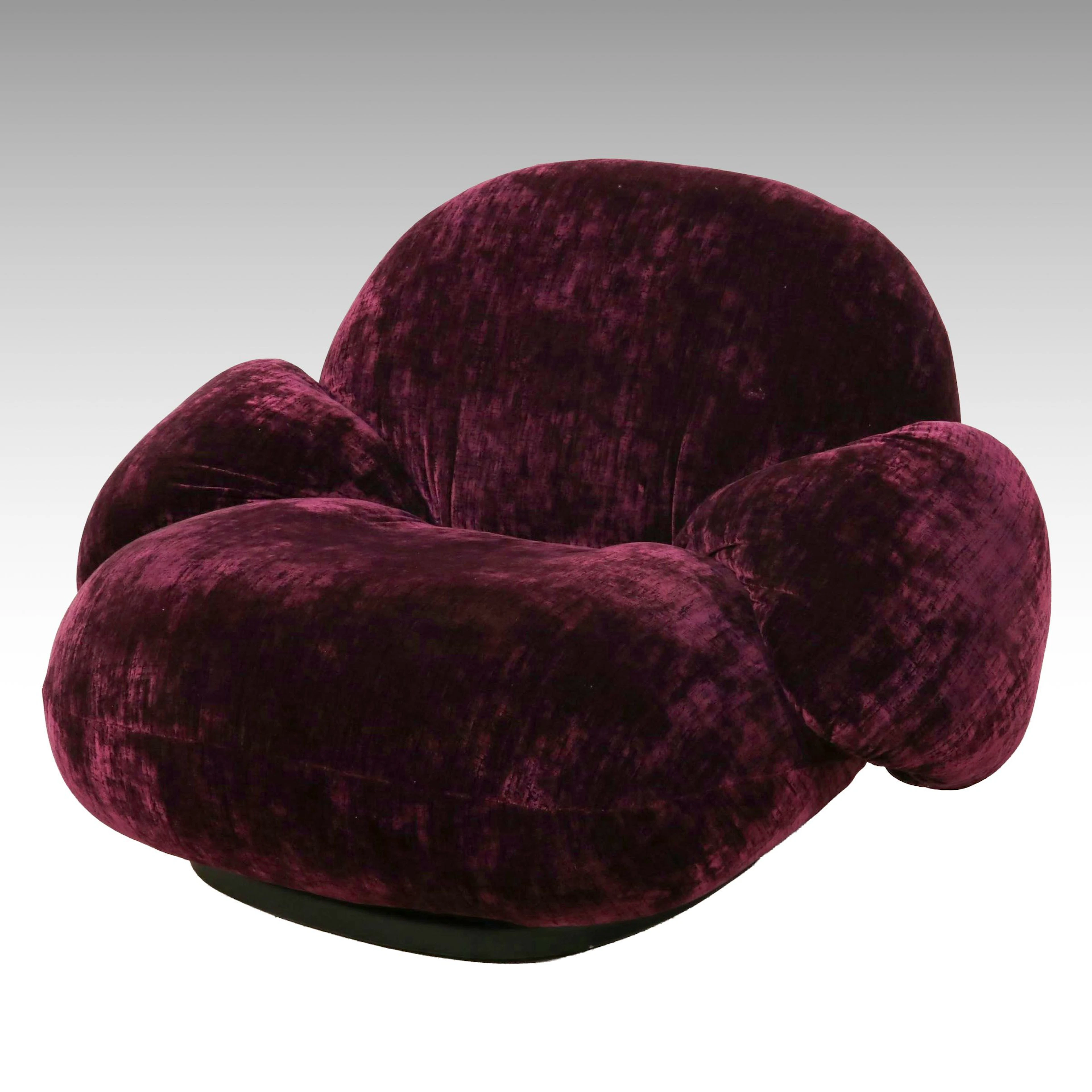 Pierre Paulin for GUBI "Pacha" Chair in Custom Chivasso Valentina Velvet