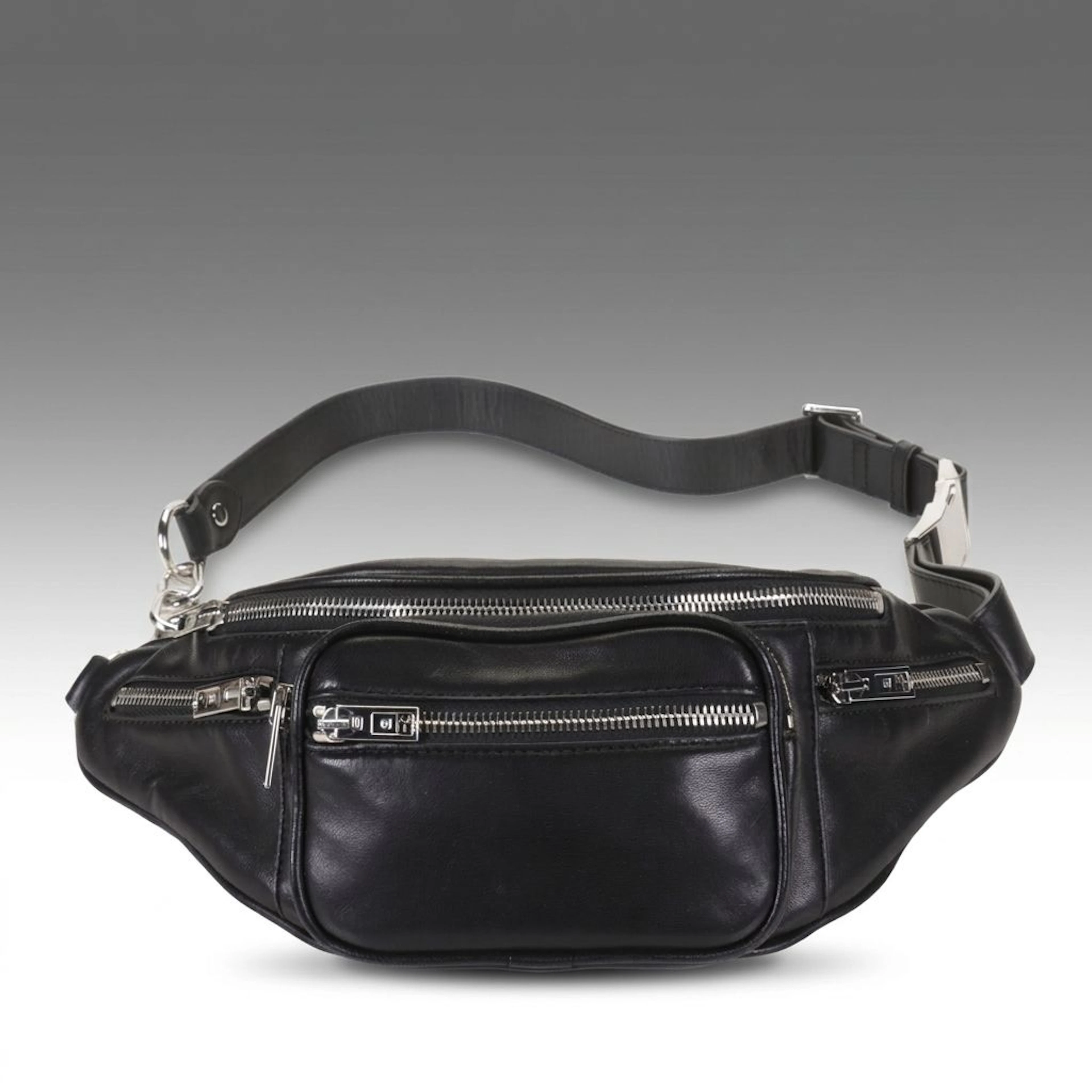 Alexander Wang Attica Belt Bag in Black Leather