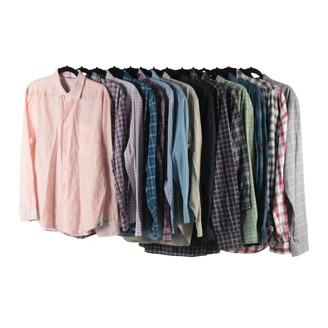 Men's Tommy Bahama Linen, Peter Millar and Other Long Sleeve Button-Down Tops