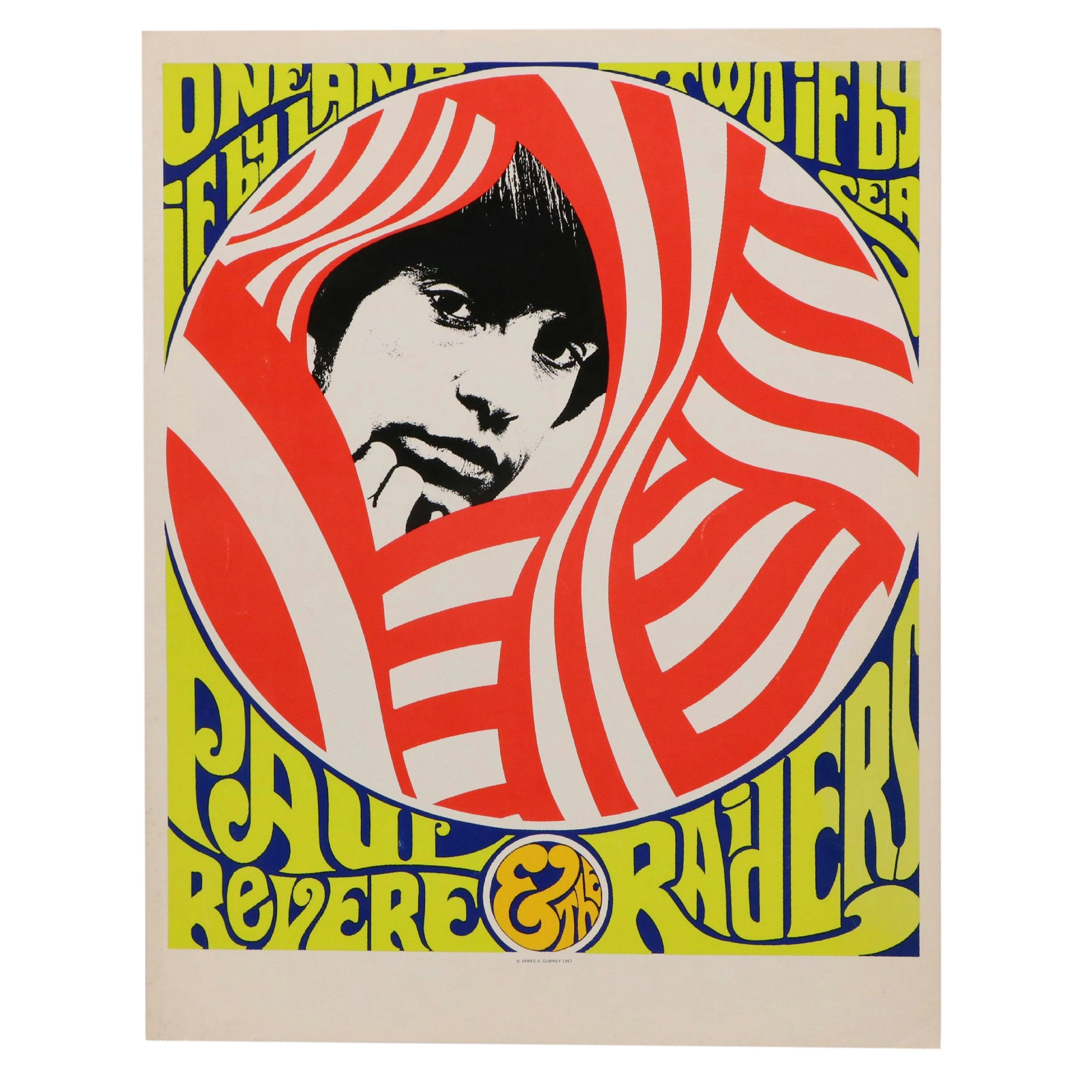 Paul Revere & The Raiders Serigraph Poster After James K. Gurney, 1967