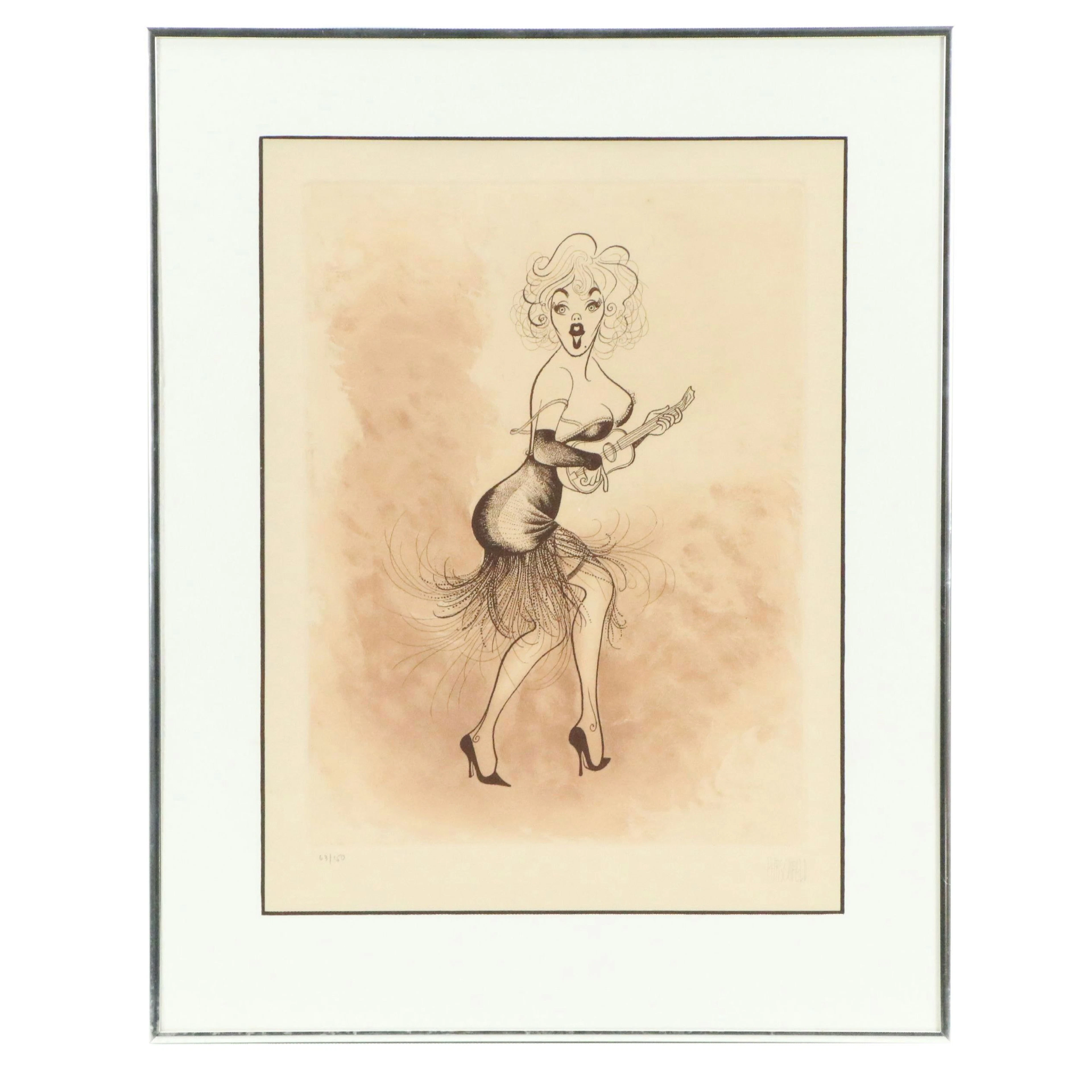 Al Hirschfeld Etching with Aquatint "Marilyn Monroe," 1975