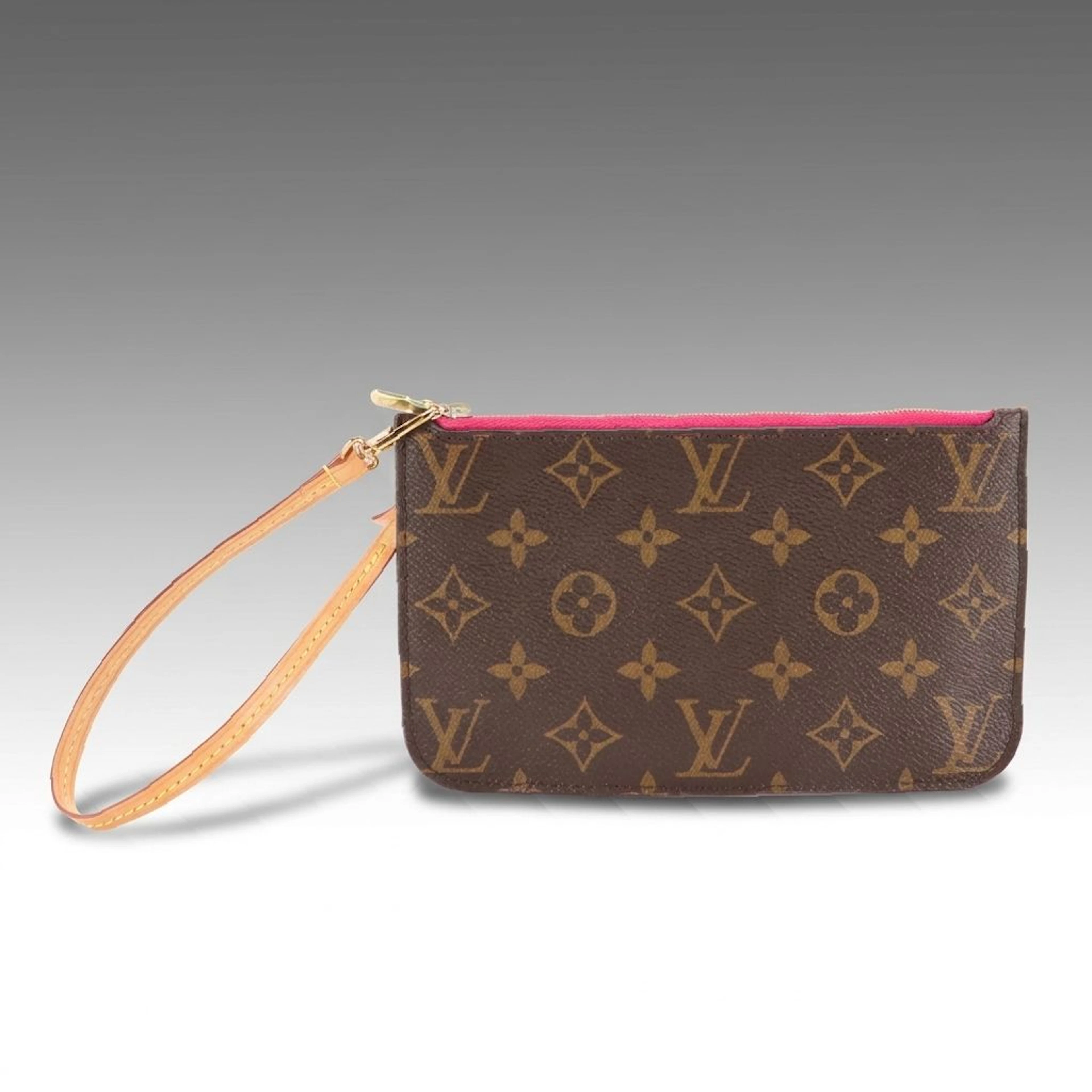 Louis Vuitton Neverfull PM Zip Pochette Bag in Monogram Canvas and Leather