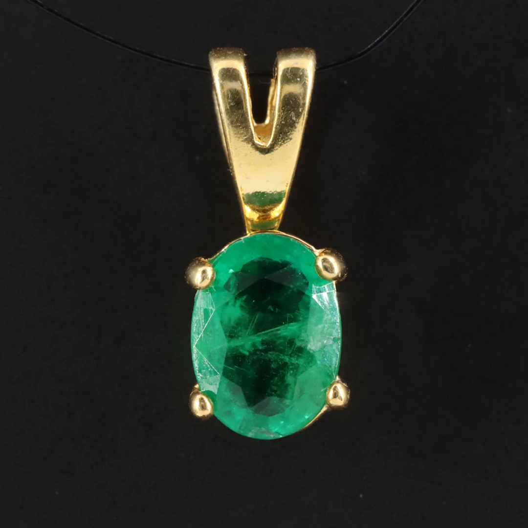 Sterling Emerald Pendant