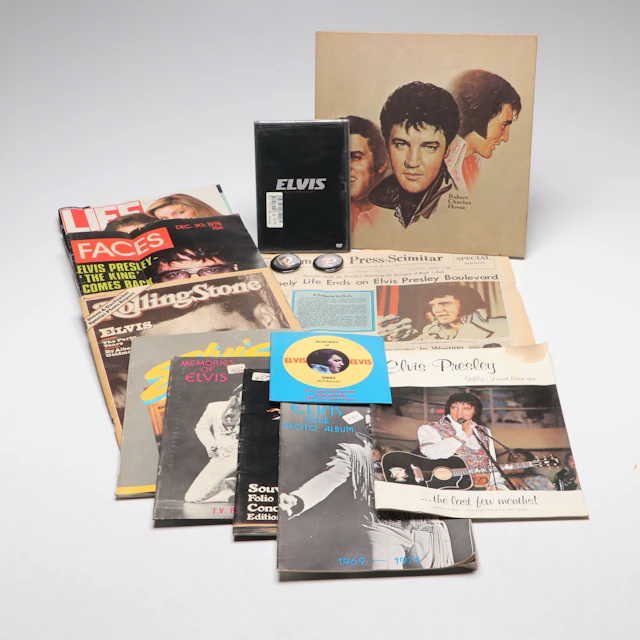 Elvis Tribute Ephemera, DVDs, Records and Collectibles