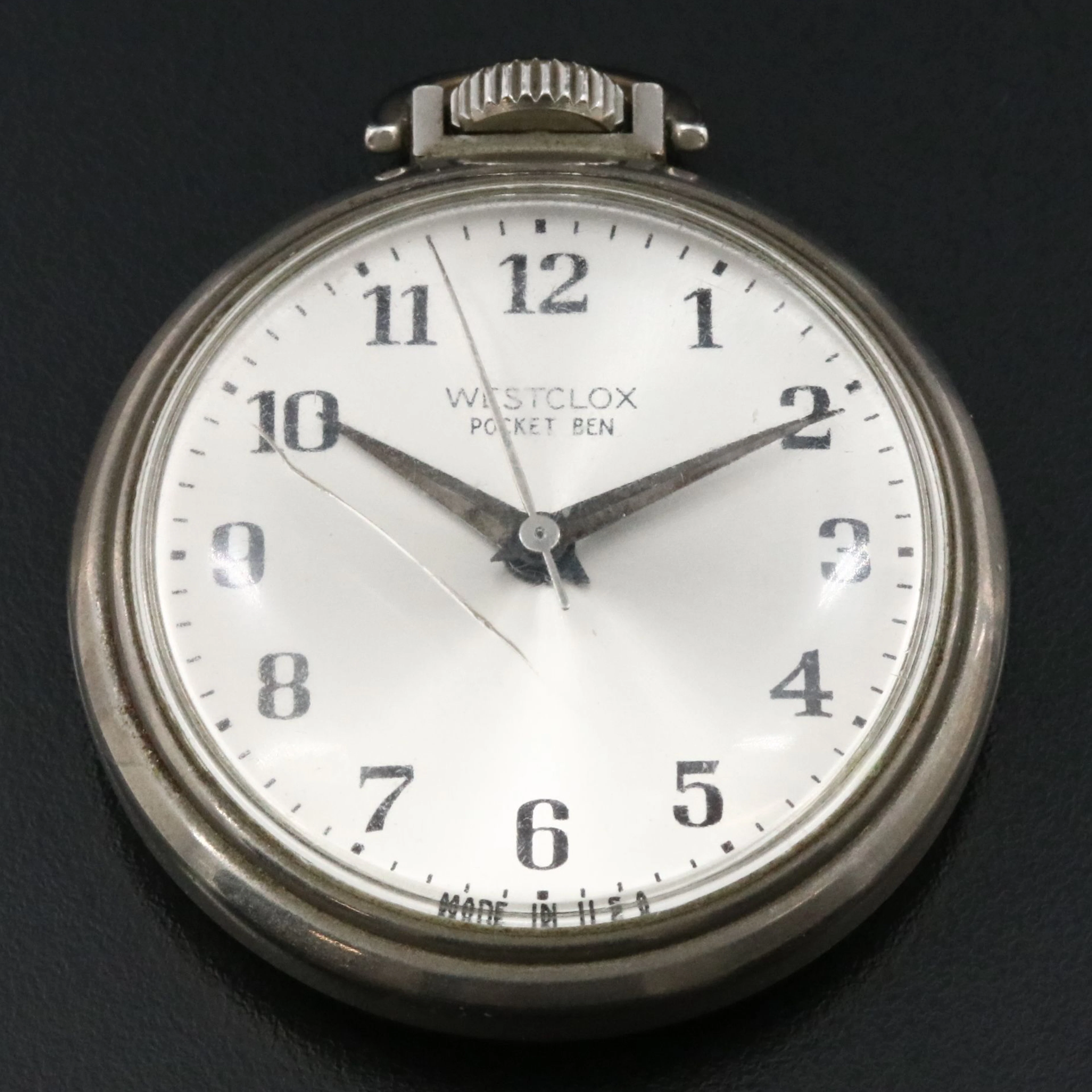 Vintage Westclox Pocket Ben Stem Wind Pocket Watch