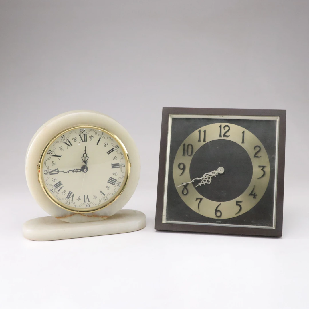 Chelsea Metal with Other Calcite Marble Mantel Clocks
