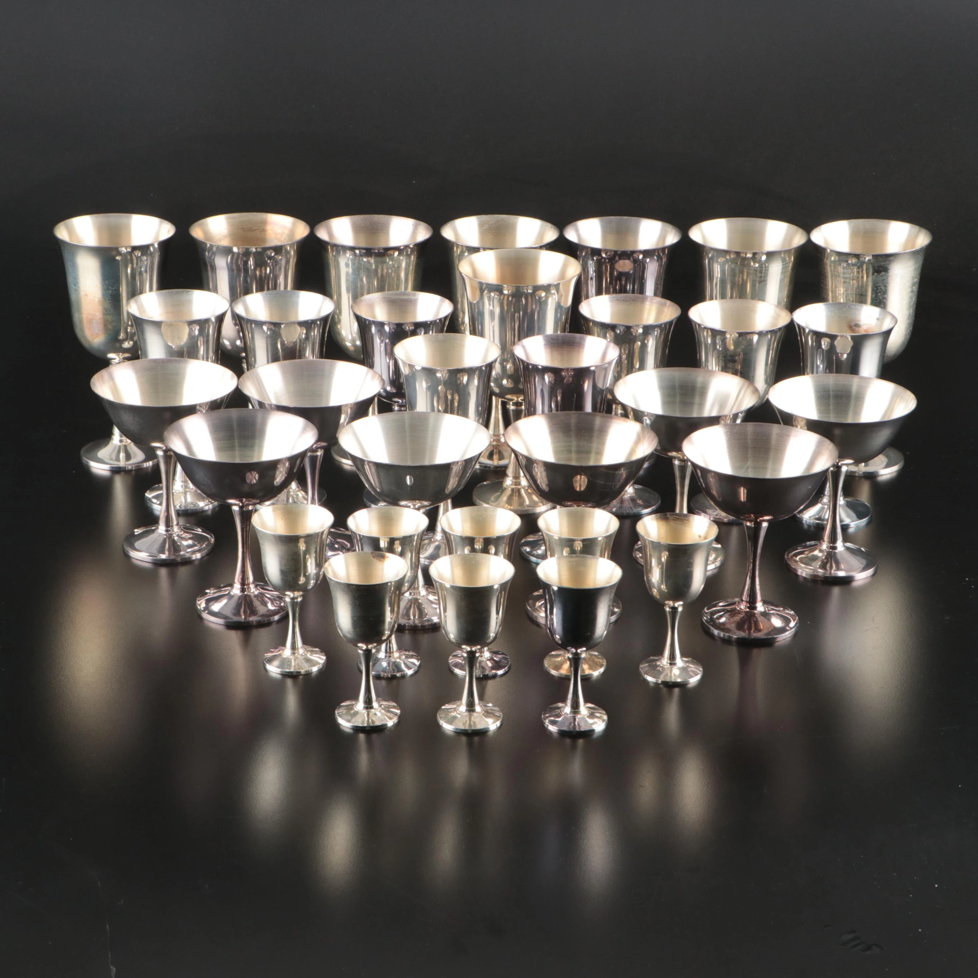Salem Portuguese Silver Plate Stemware