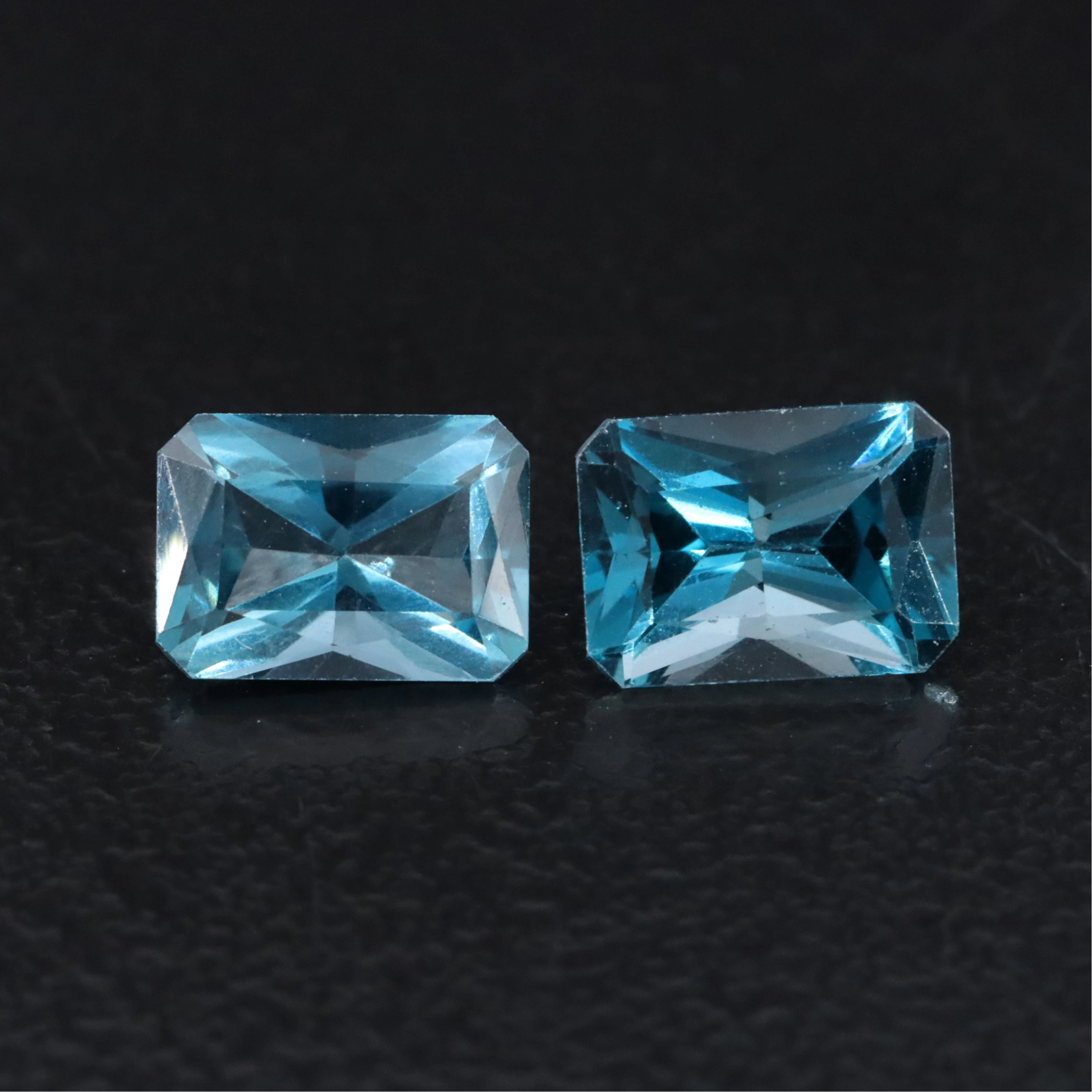 Loose 2.27 CTW London Blue Topaz Pair