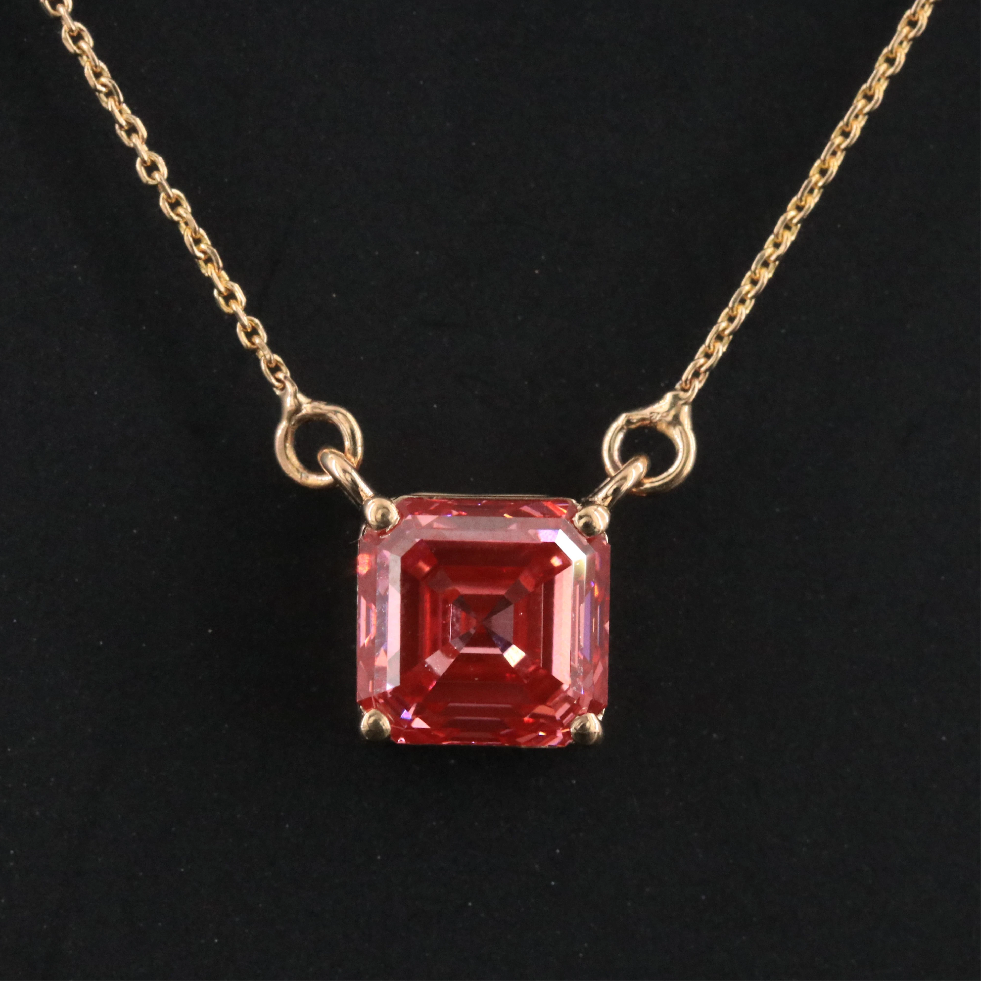 14K Gold 2.31 CT Fancy Vivid Pink Lab Grown Diamond Solitaire Necklace with IGI