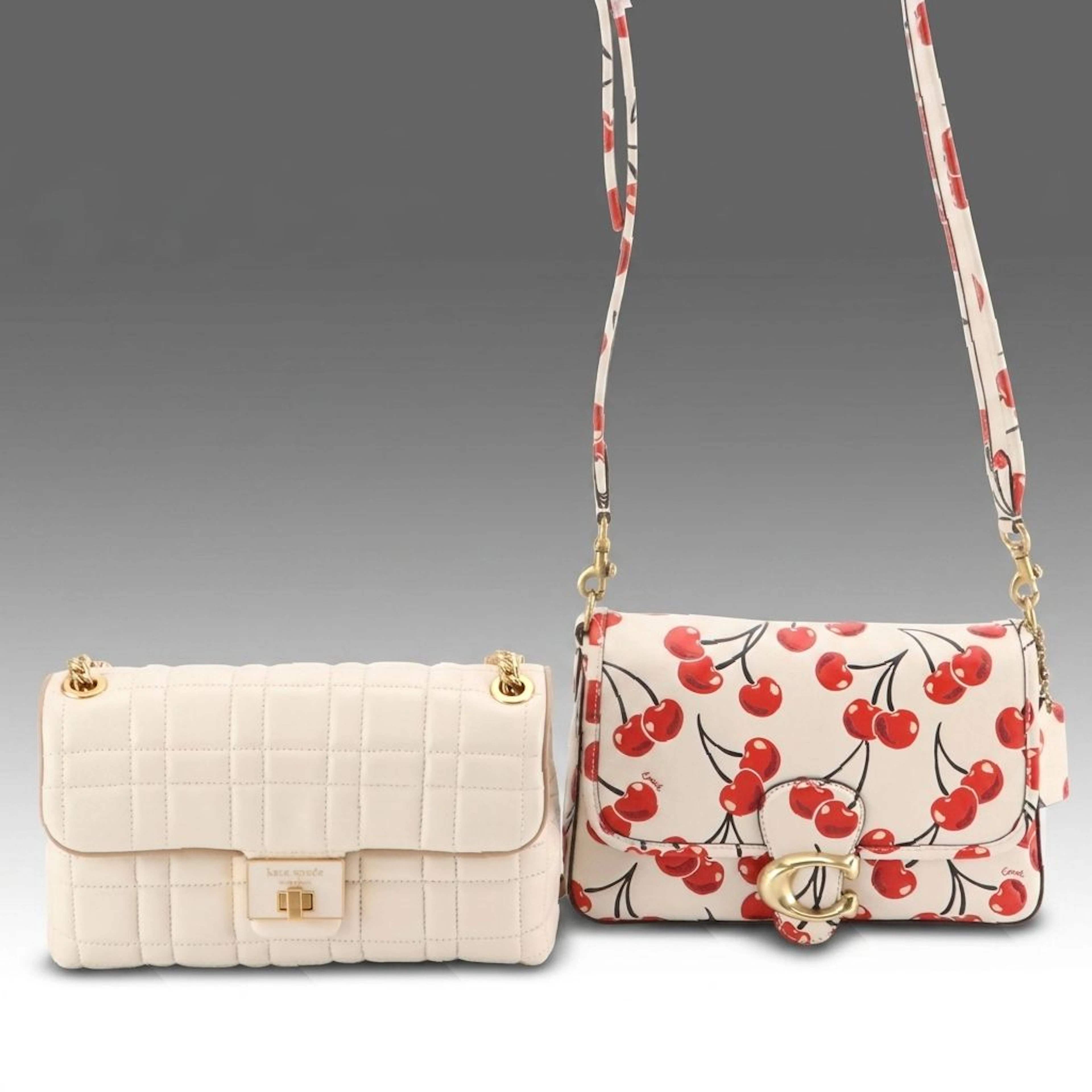 Coach Cherry Printed Soft Tabby Two-Way Bag & Kate Spade Evelyn Shoulder Bag