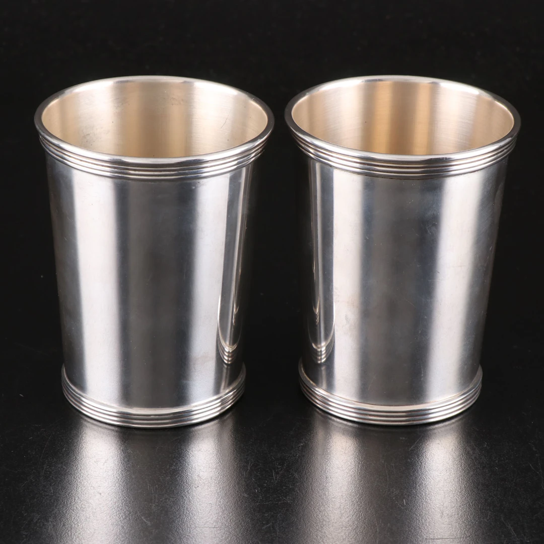International Sterling Silver Mint Julep Cups, Mid-20th Century