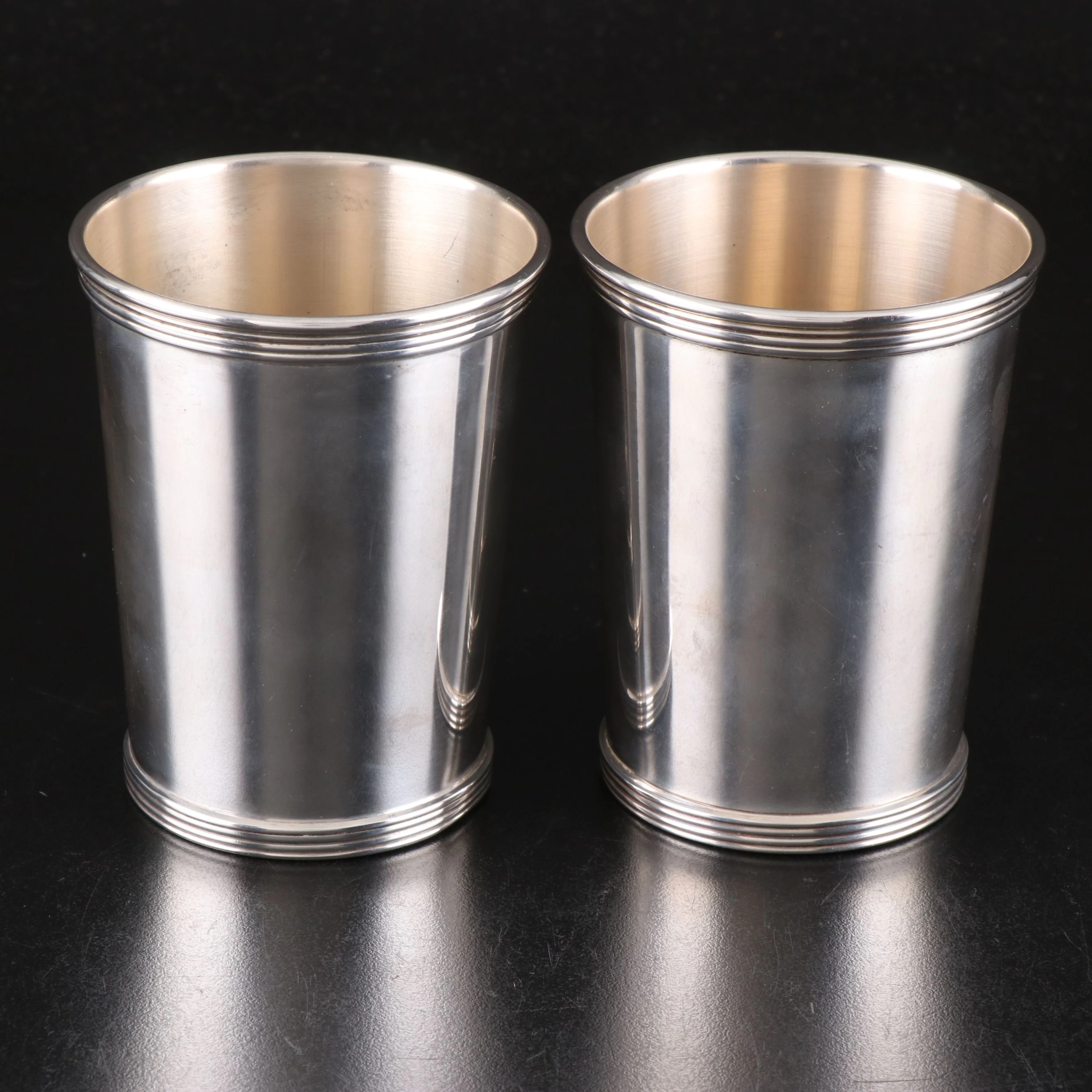 International Sterling Silver Mint Julep Cups, Mid-20th Century