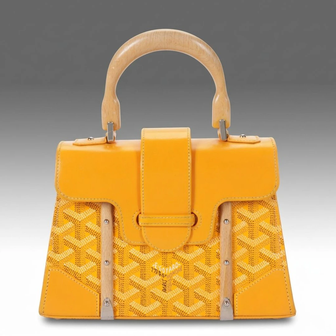 Goyard Saïgon Structuré Mini Bag with Wood Handle