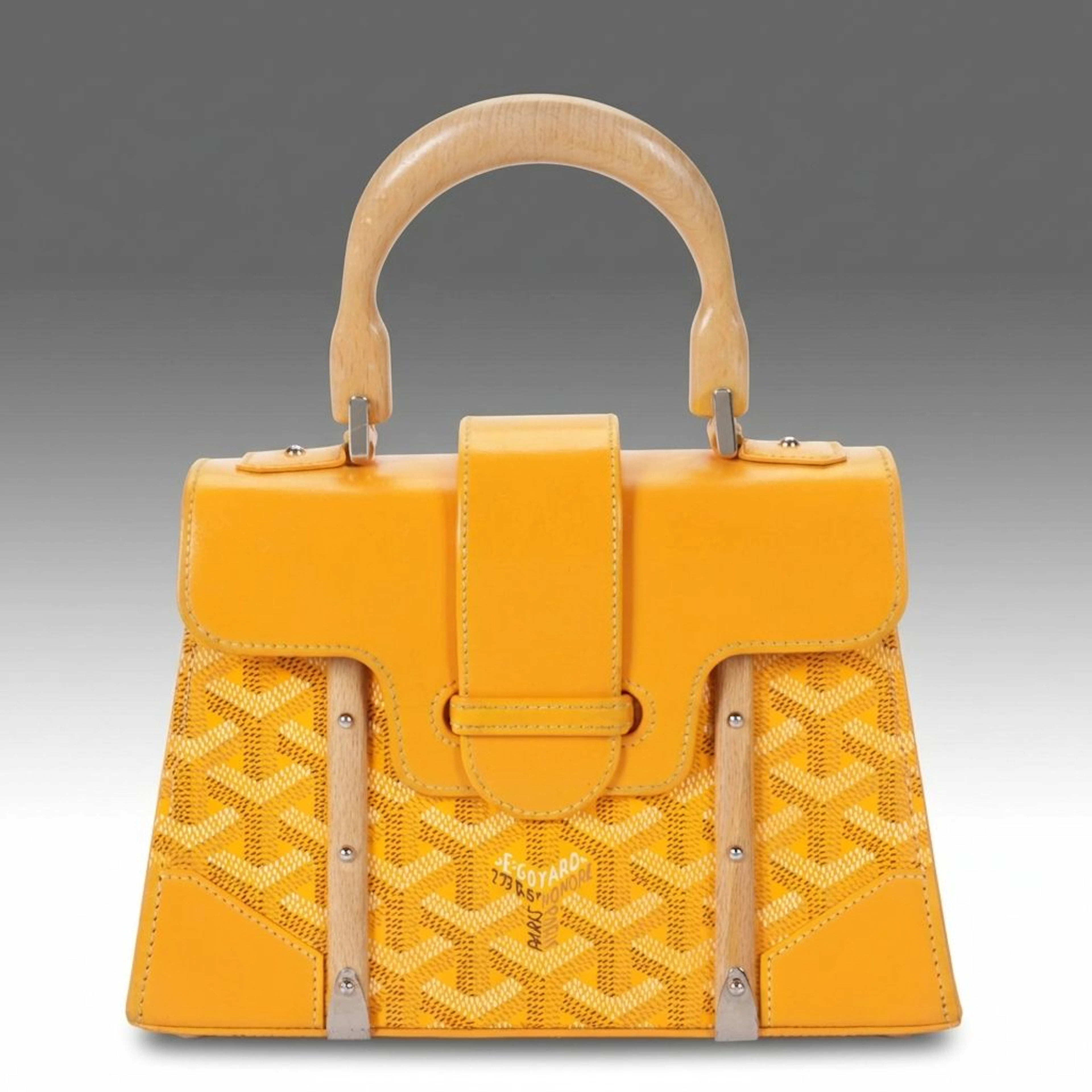 Goyard Saïgon Structuré Mini Bag with Wood Handle