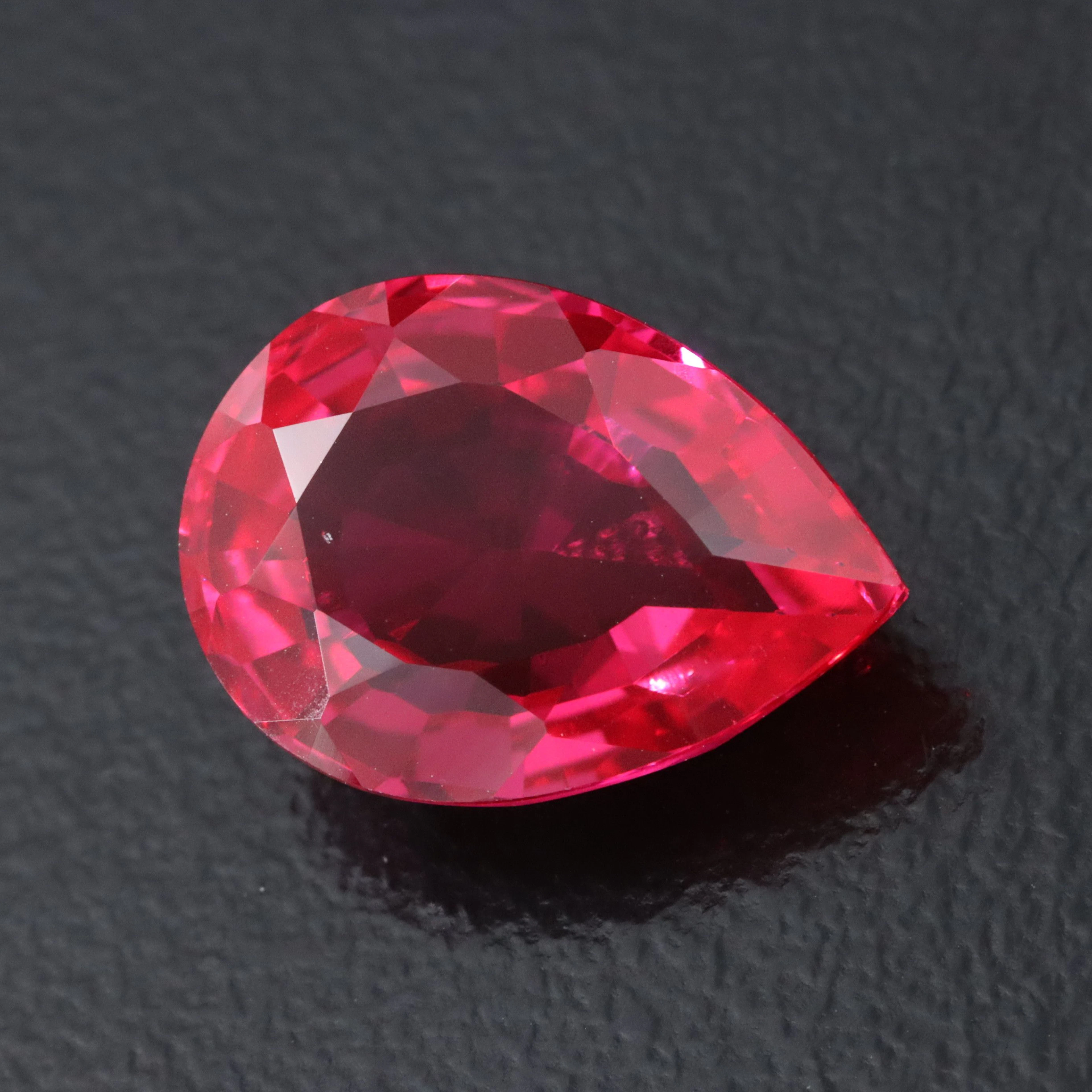 Loose 7.32 CT Lab Grown Ruby