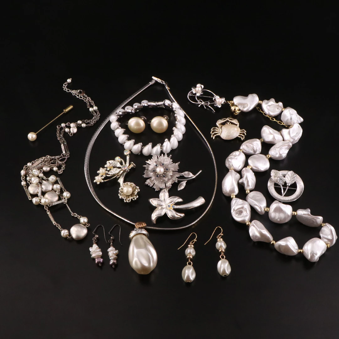 Trifari, Sterling and Pearl Featured in Vintage Jewelry