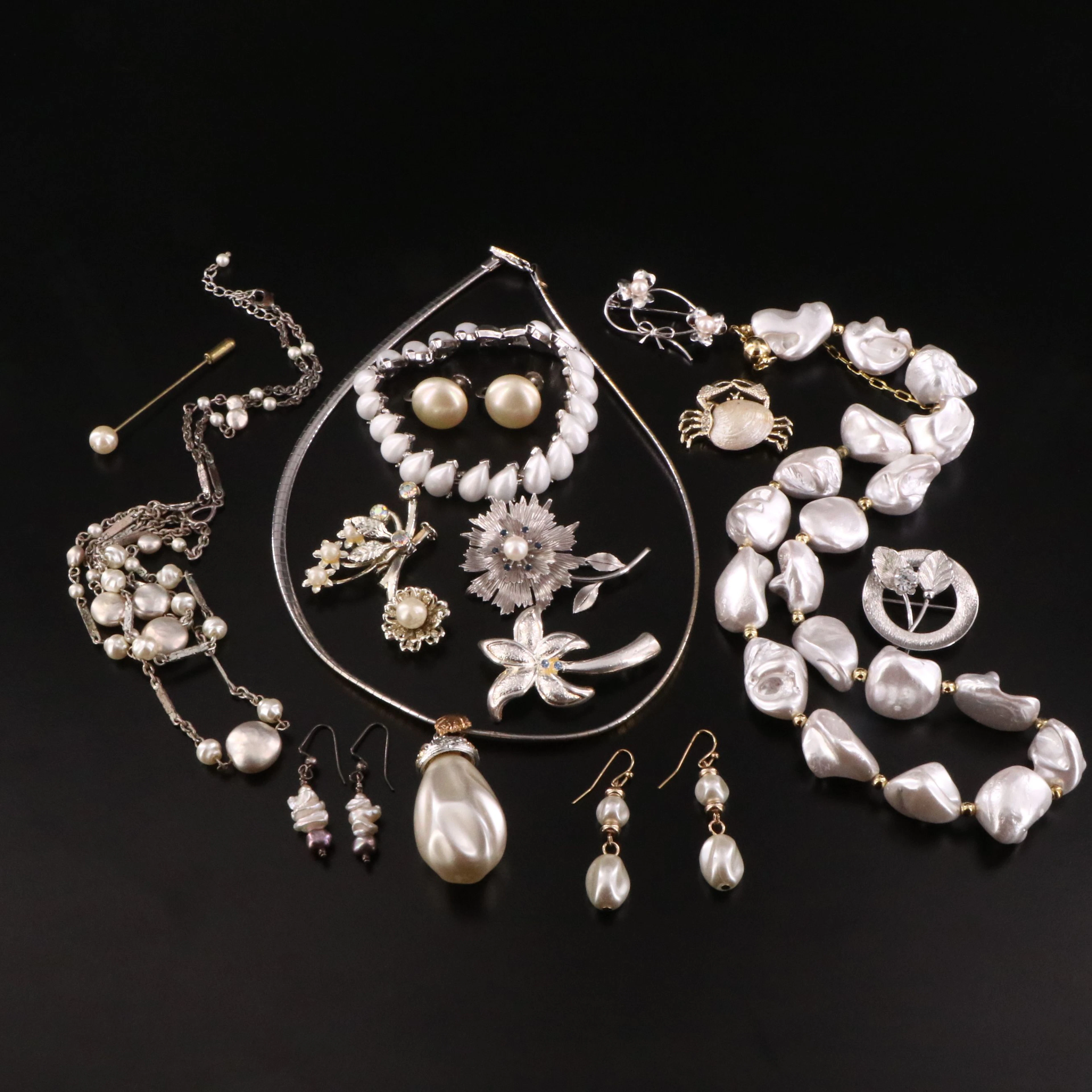 Trifari, Sterling and Pearl Featured in Vintage Jewelry