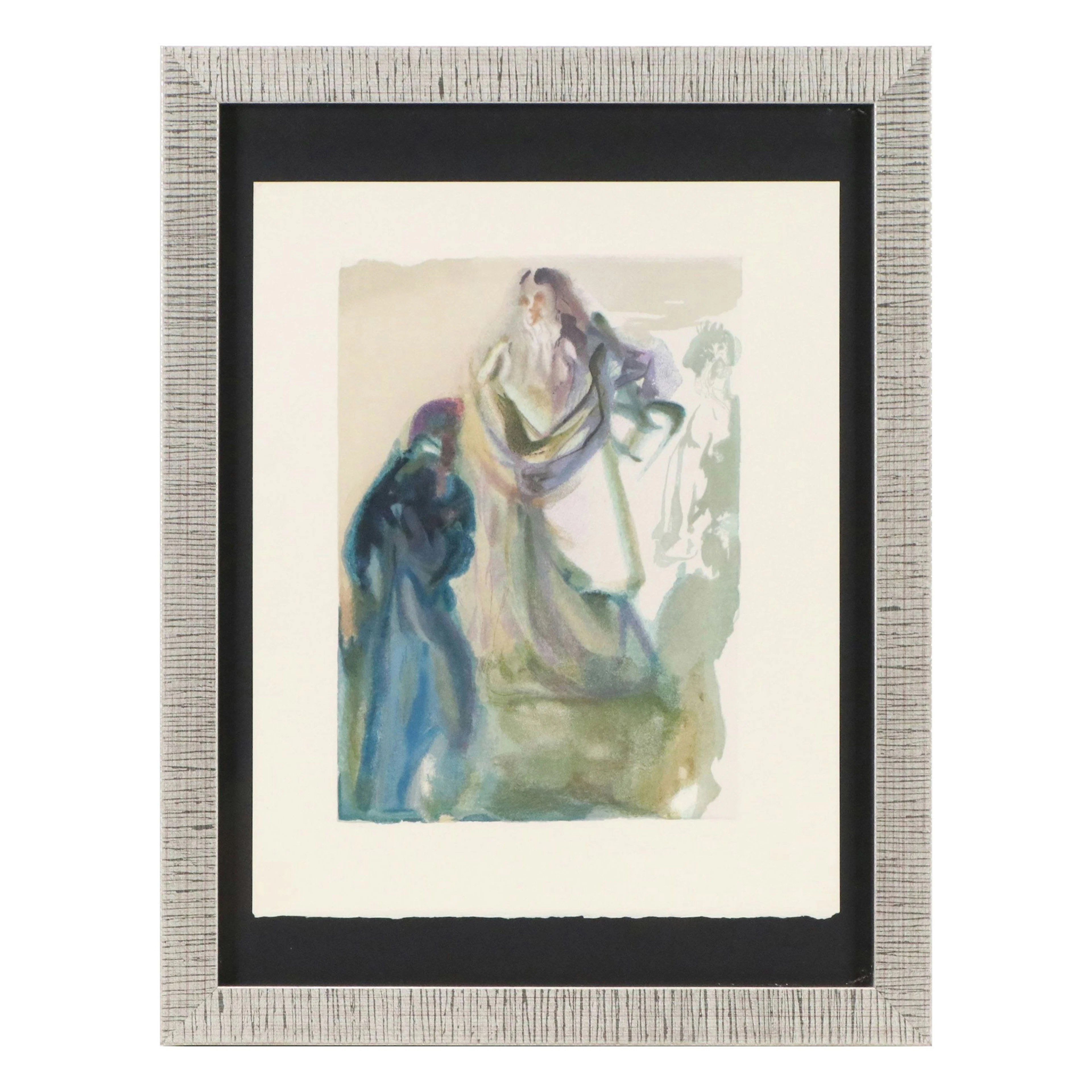 Salvador Dalí Wood Engraving "La marche vers Dieu," Circa 1960-1964