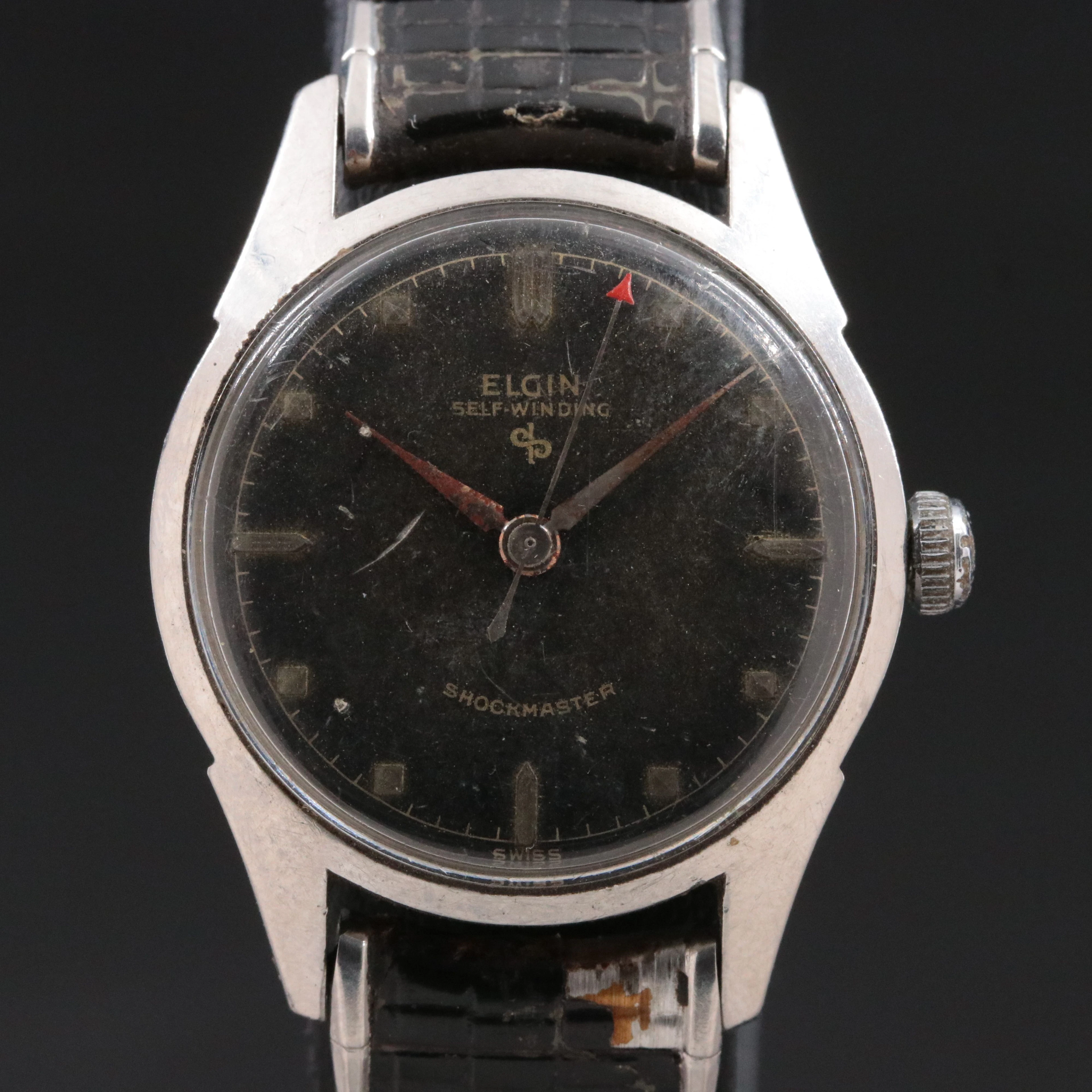 Elgin Self Winding Shock Master Stainless Steel Watch