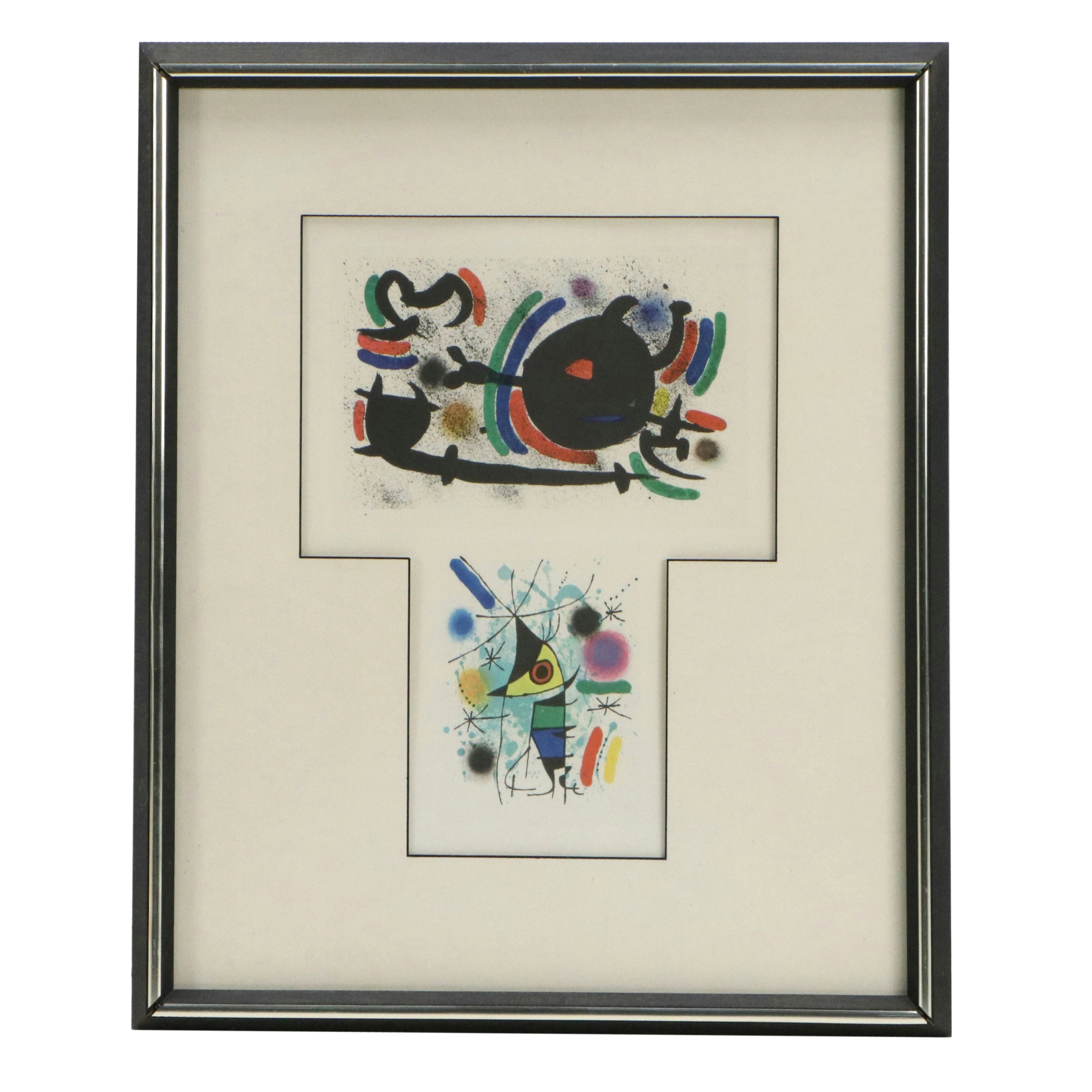 After Joan Miró Offset Lithographs, Circa 1975