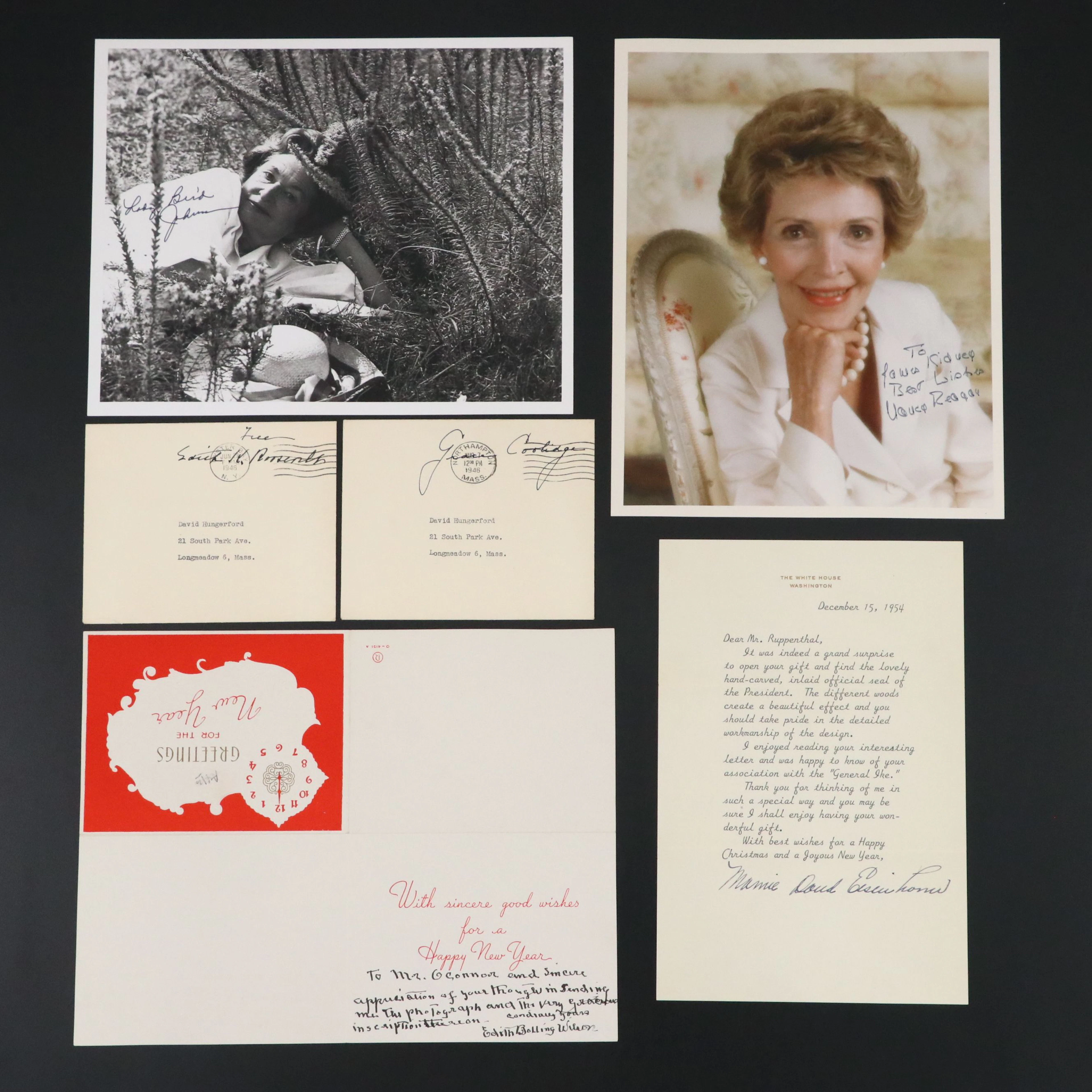 Mamie Eisenhower, Edith Roosevelt and Other First Lady Signed Ephemera