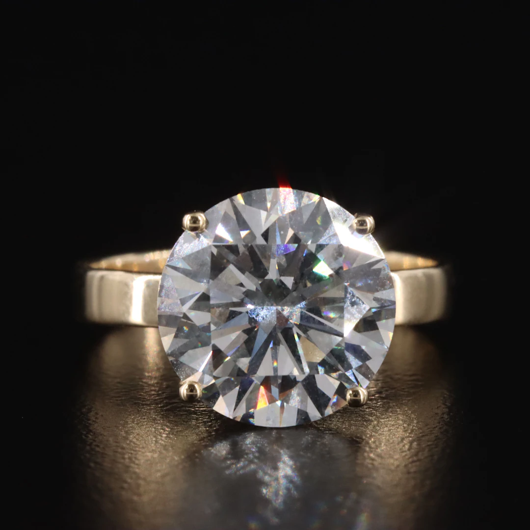14K 5.00 CT Lab Grown Diamond Solitaire Ring with IGI Report
