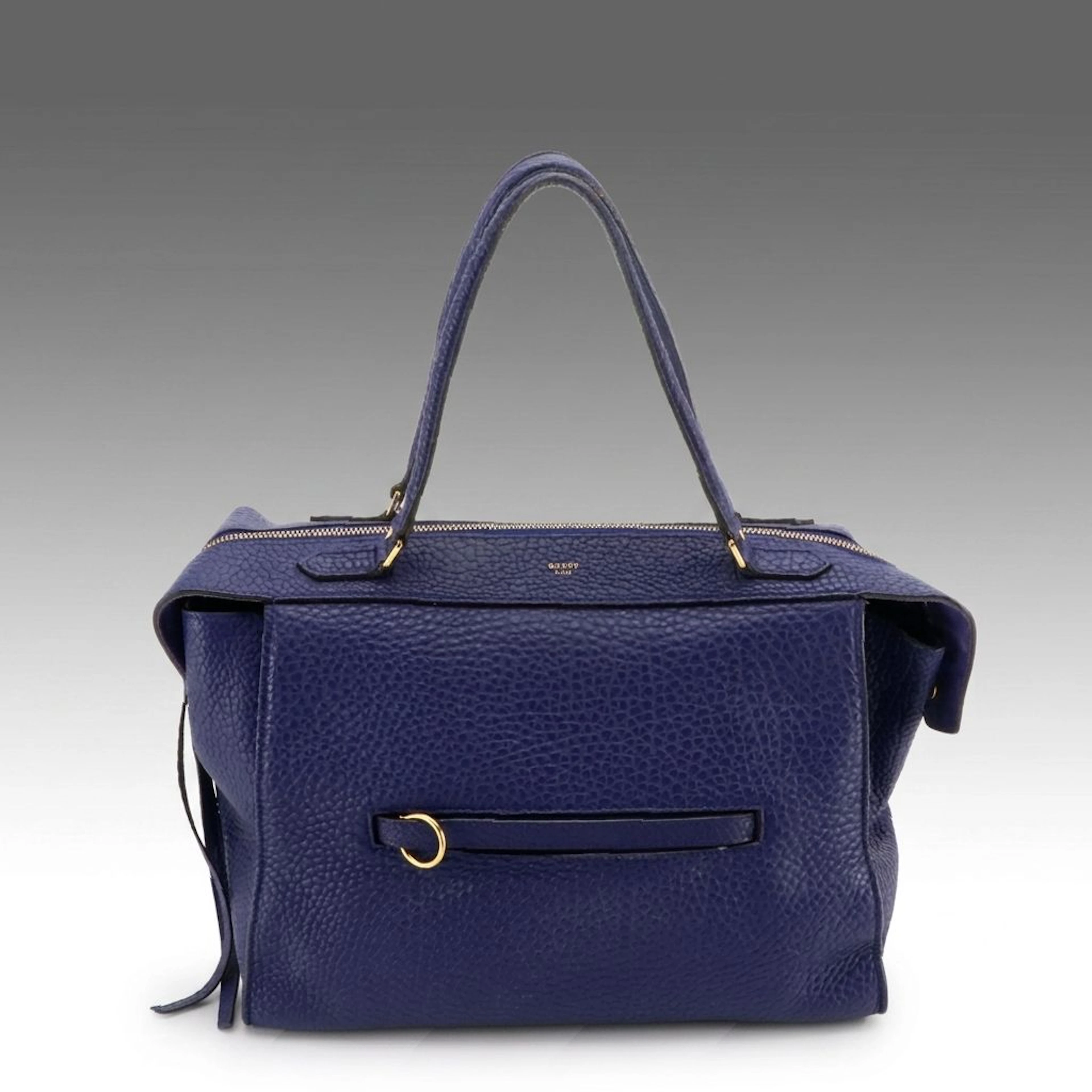 Céline Small Ring Shoulder Bag in Royal Blue Drummed Calfskin Leather