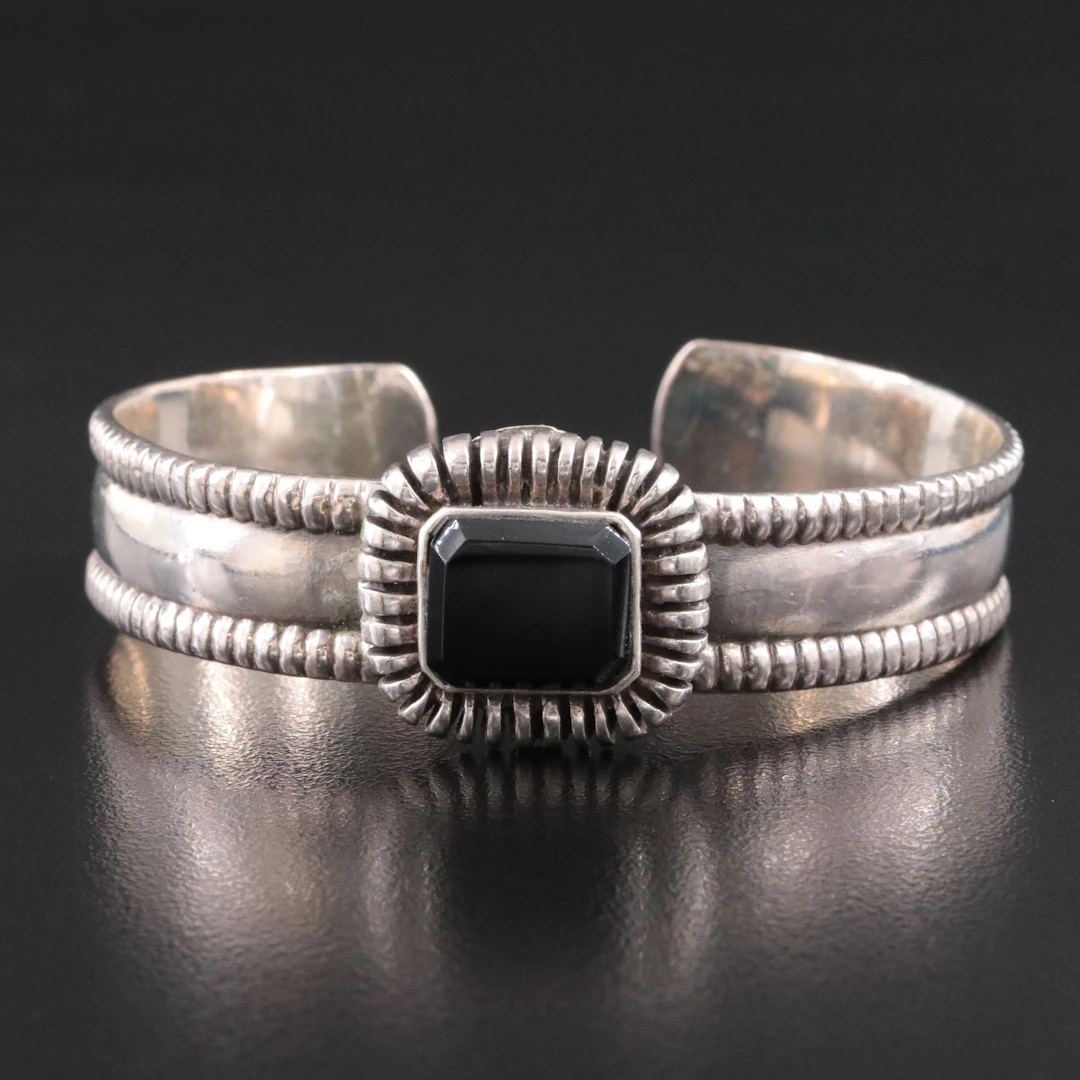 Sterling Black Onyx Cuff