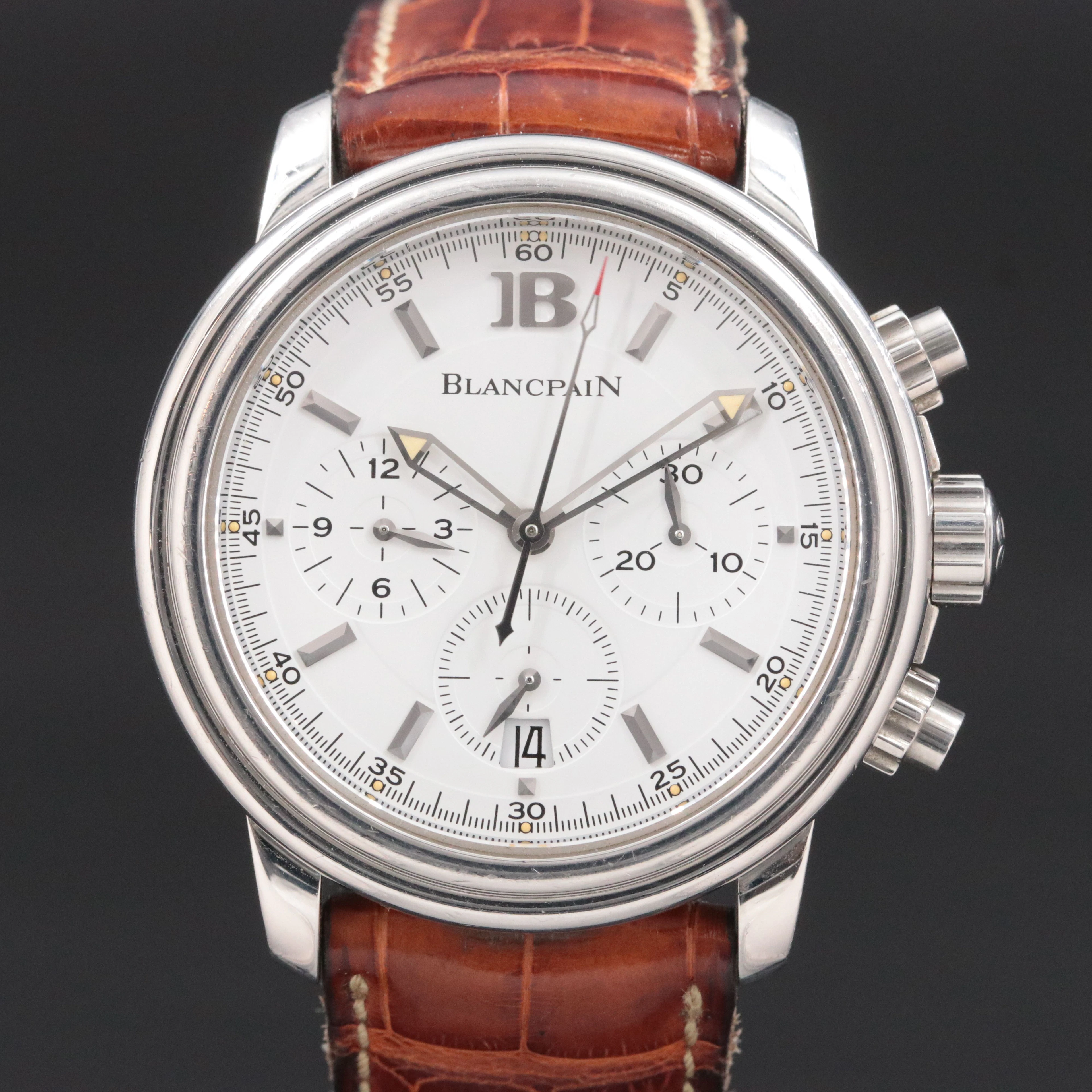 Blancpain Léman Chronograph 38mm Steel Automatic Watch 2185-1127-53