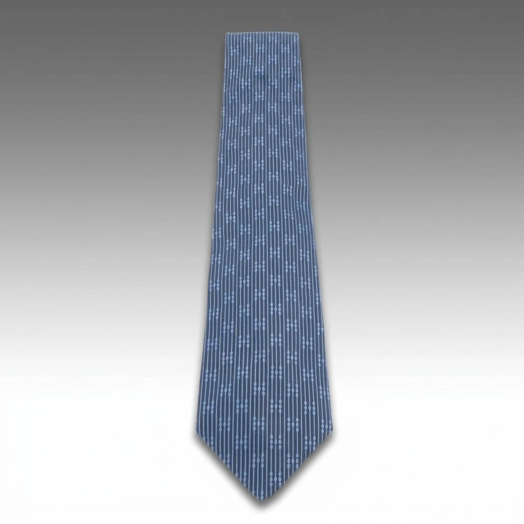 Hermès Hand-Stitched Heavy Silk Jacquard Necktie with Tag