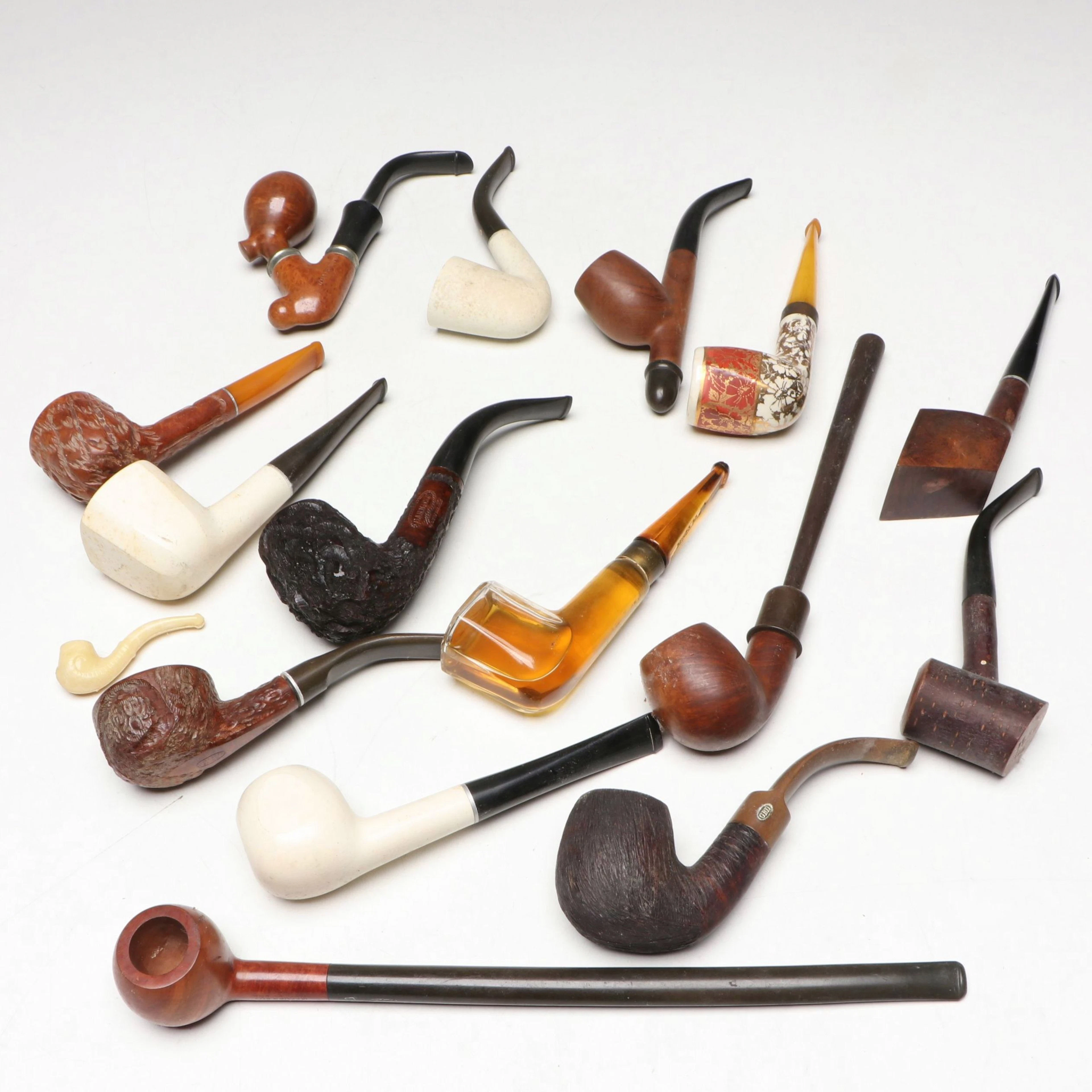 Snuff de Schiaparelli Perfume Pipe with Cherry and Briar Carved Pipes
