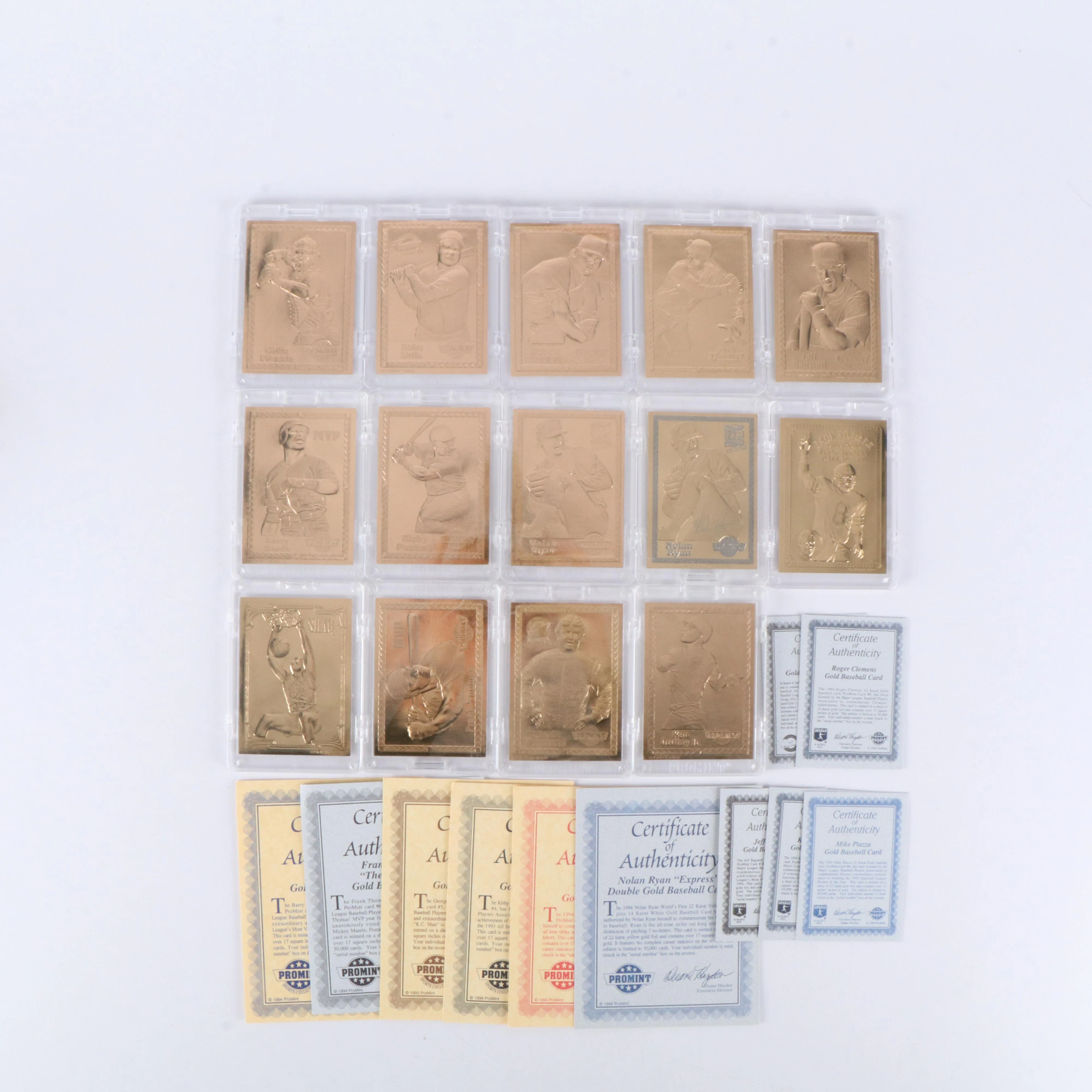 Barry Bonds, Troy Aikman, Roger Clemens, and More Gold Plated Sports Cards