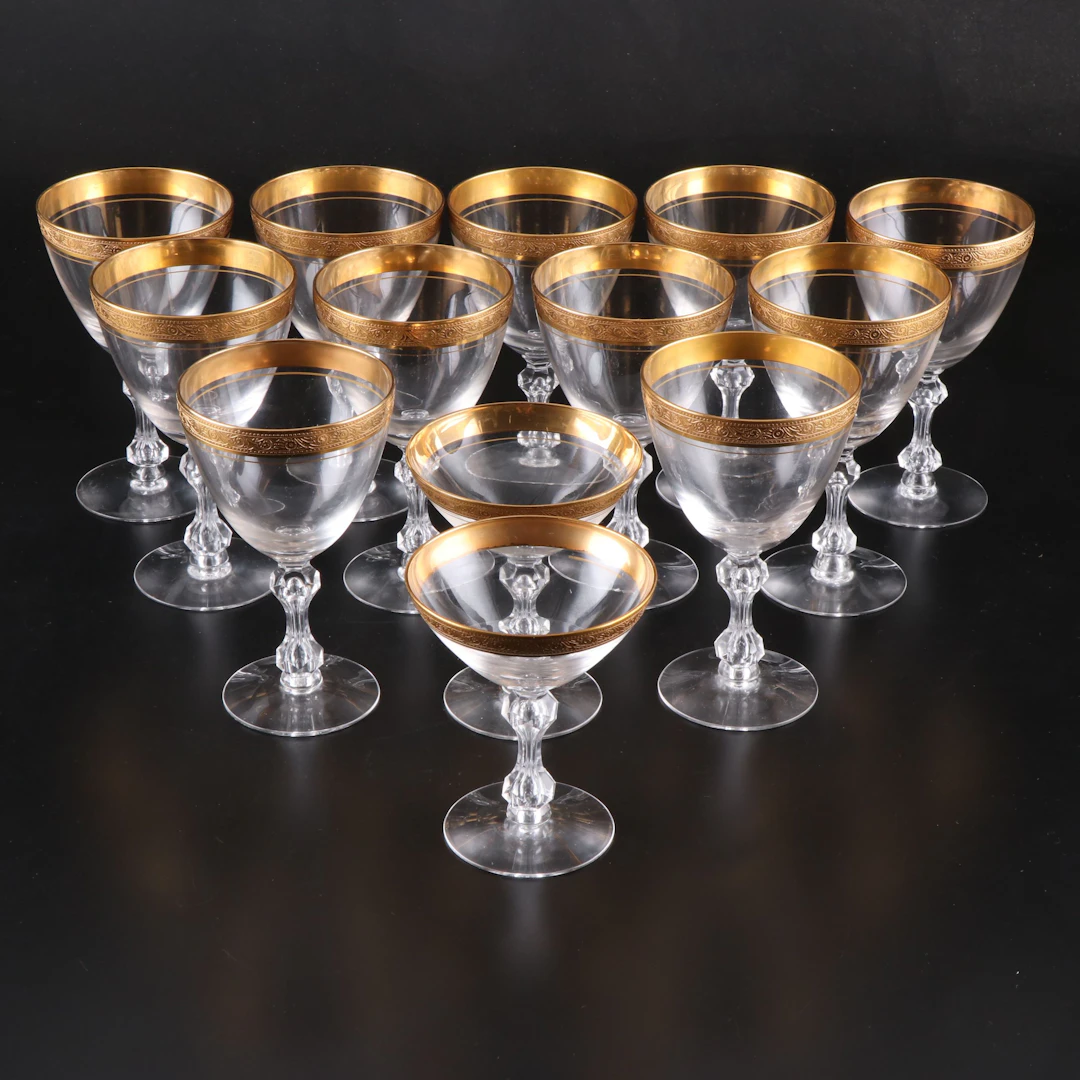 Tiffin-Franciscan "Minton" Glass Stemware, Mid to Late 20th C.