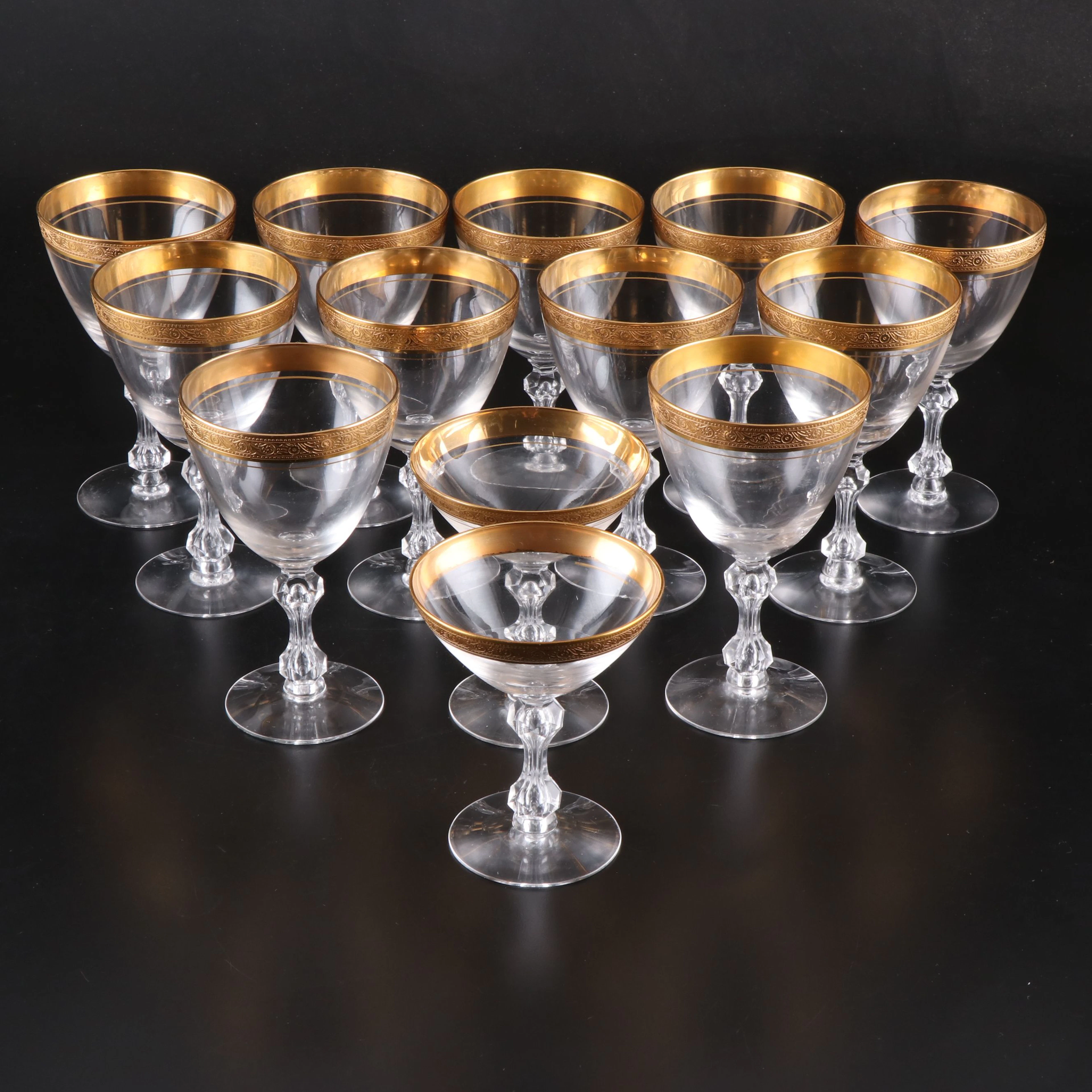 Tiffin-Franciscan "Minton" Glass Stemware, Mid to Late 20th C.