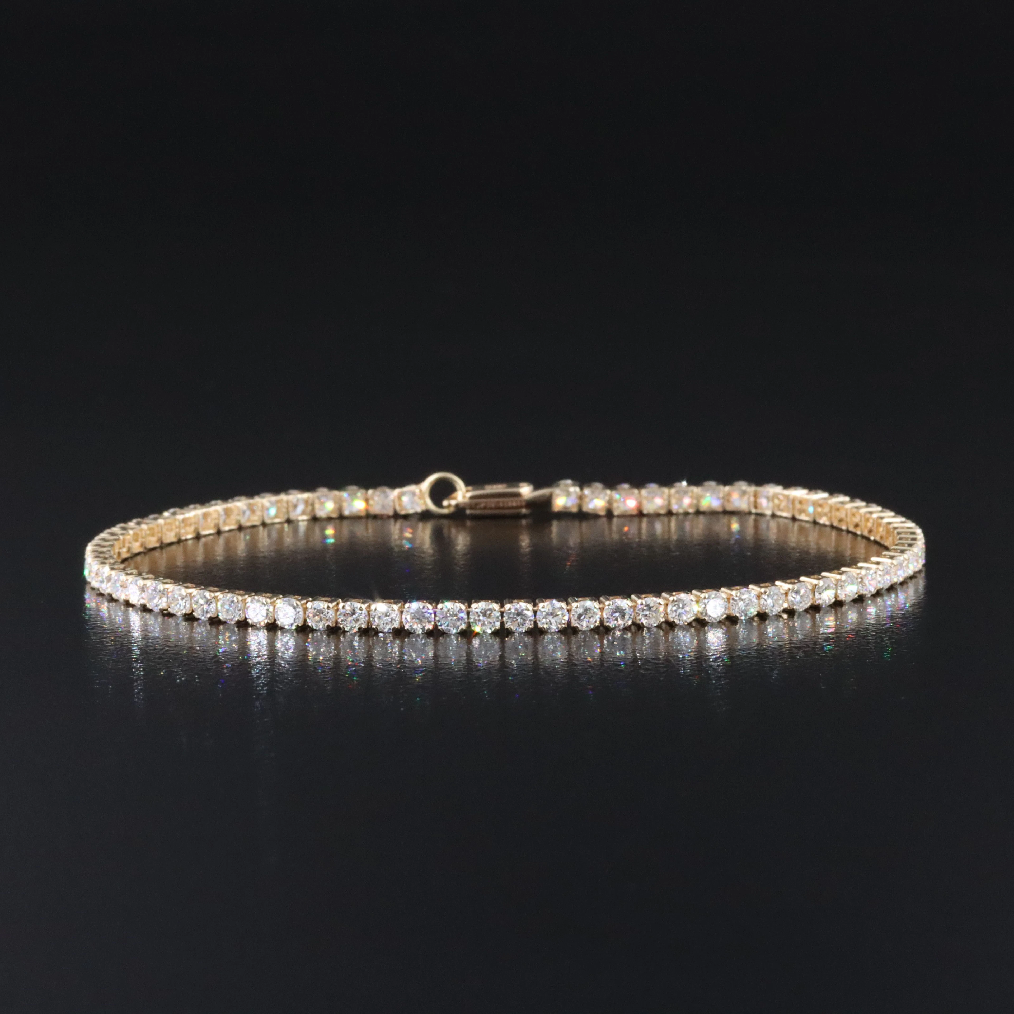 14K 3.16 CTW Lab Grown Diamond Line Bracelet with IGI Jewelry Report