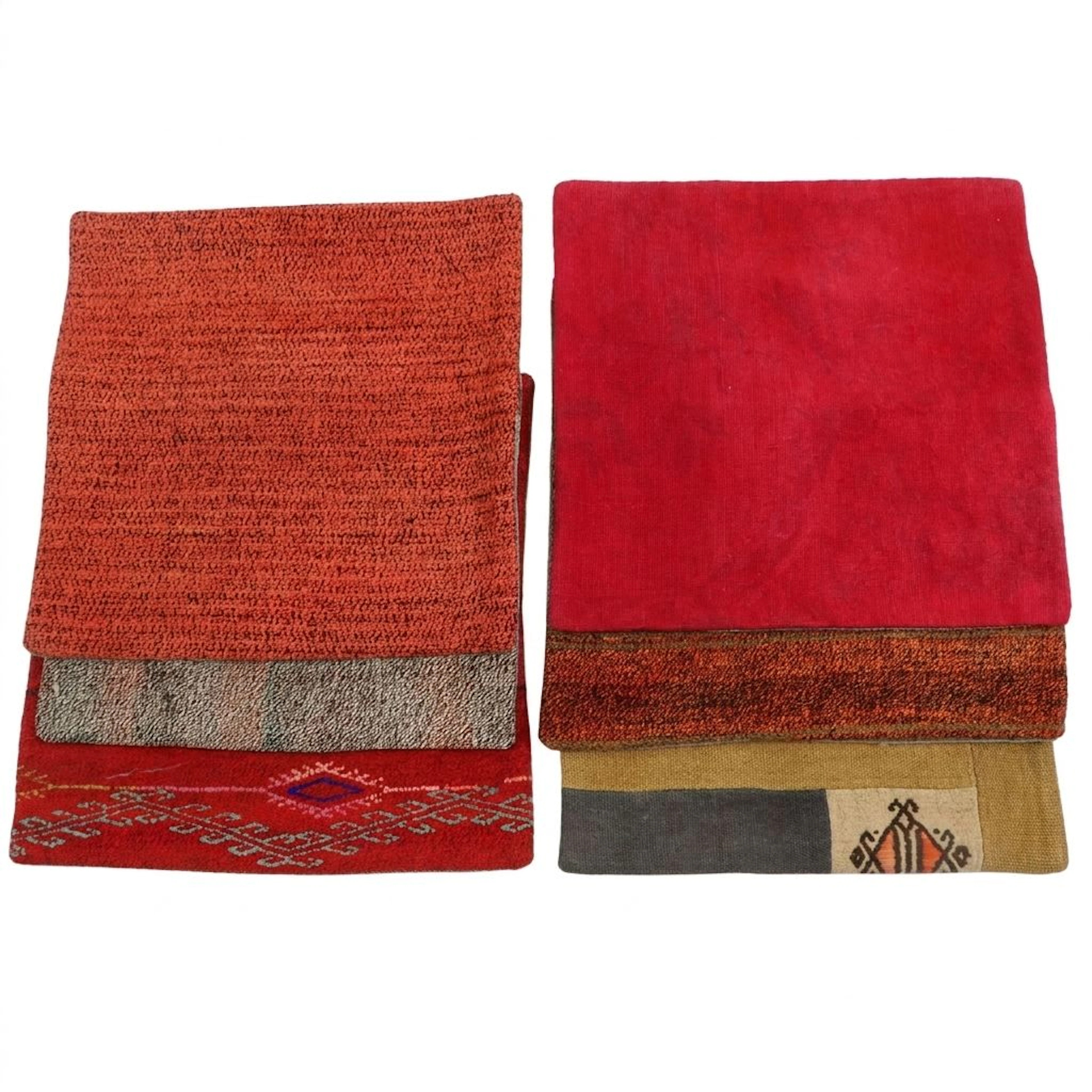 Turkish Overdyed Handwoven Rug Faced Pillow Covers