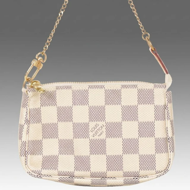 Louis Vuitton Mini Pochette Accessoires in Damier Azur Canvas