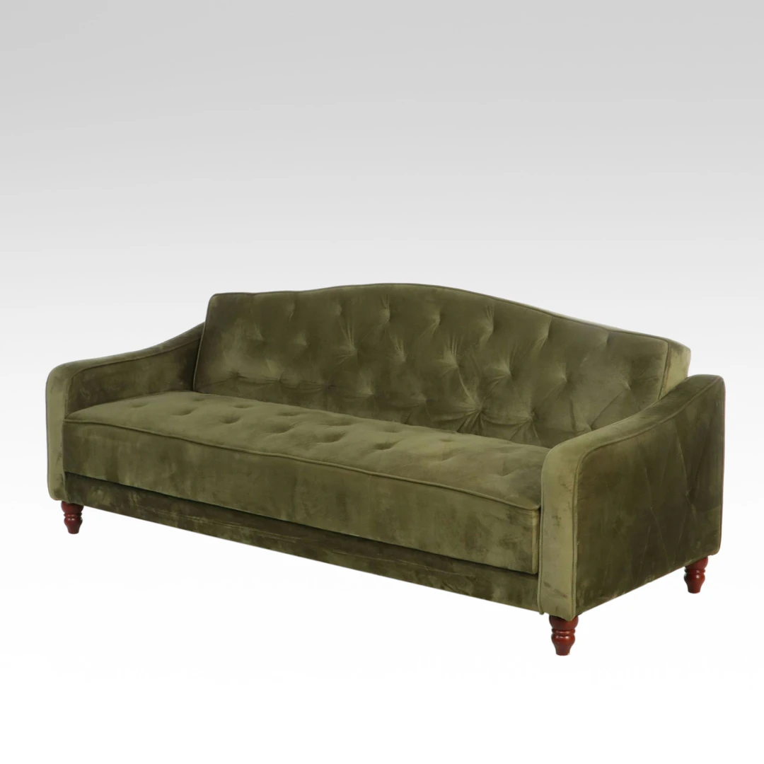 Dorel Home Furnishings Green Velvet Sleeper Sofa