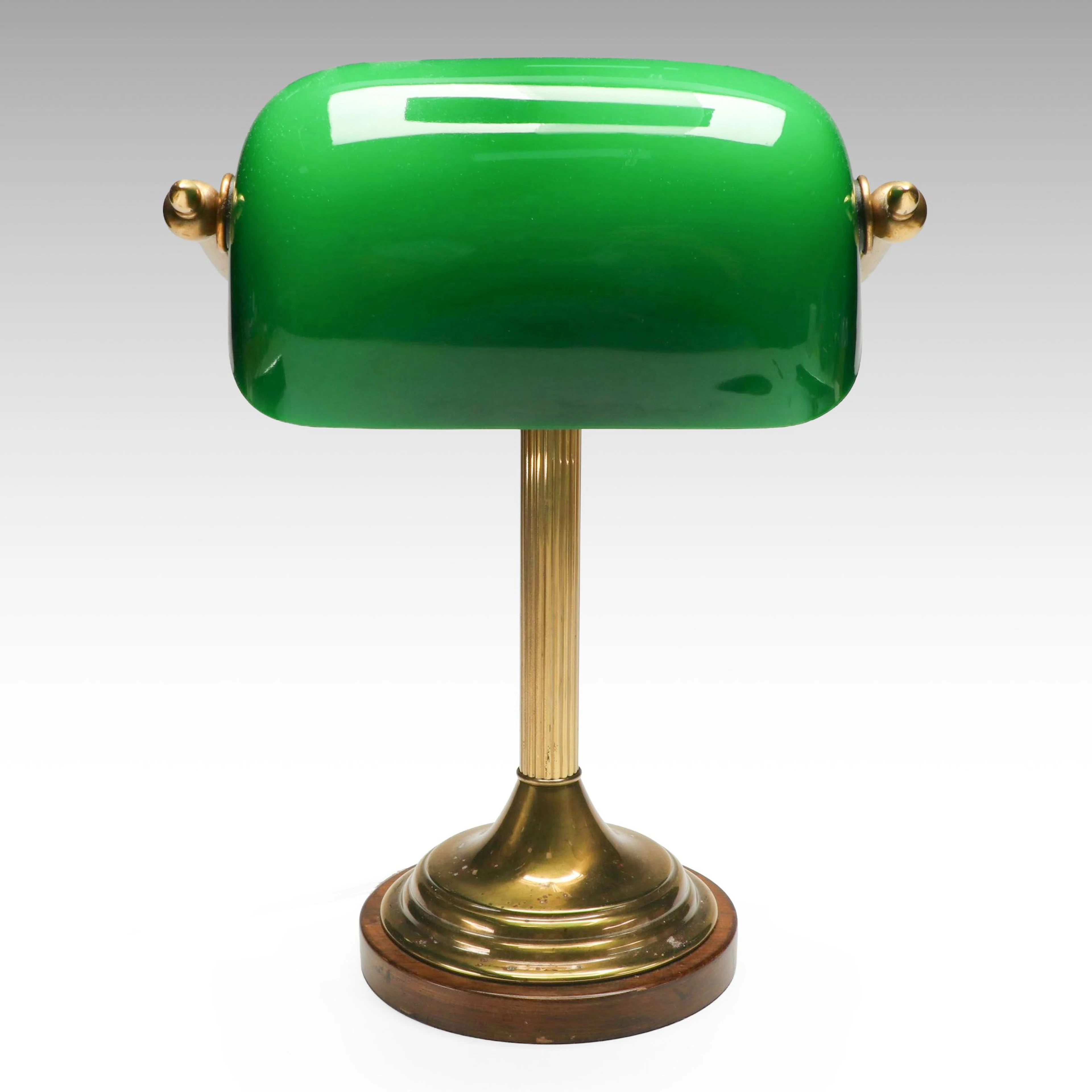 Frederick Cooper Green Cased Glass Banker's Lamp