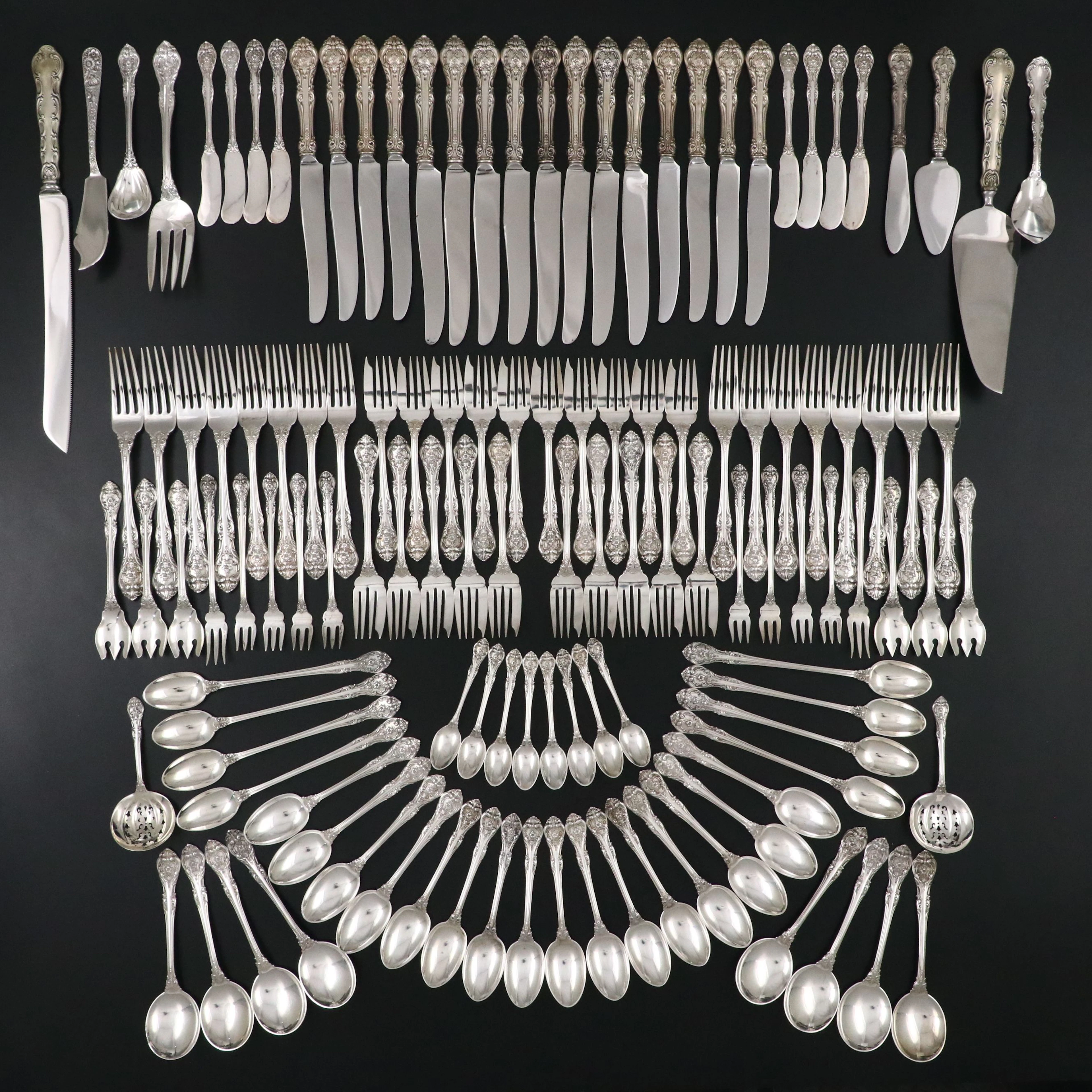 Gorham "King Edward" and "Strasbourg" Sterling Silver Flatware