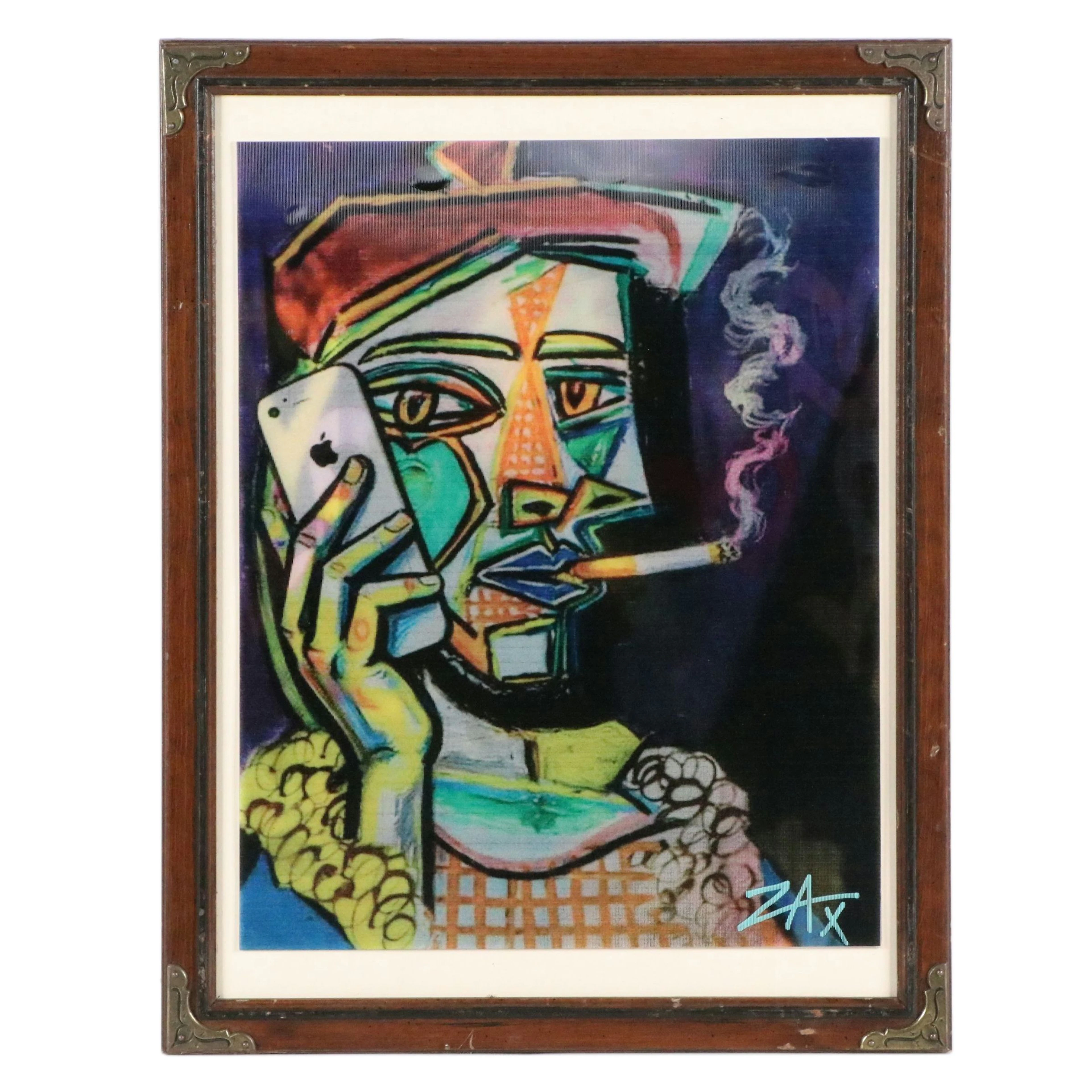 E.M. Zax Lenticular Print Picasso x Rembrandt, 21st Century